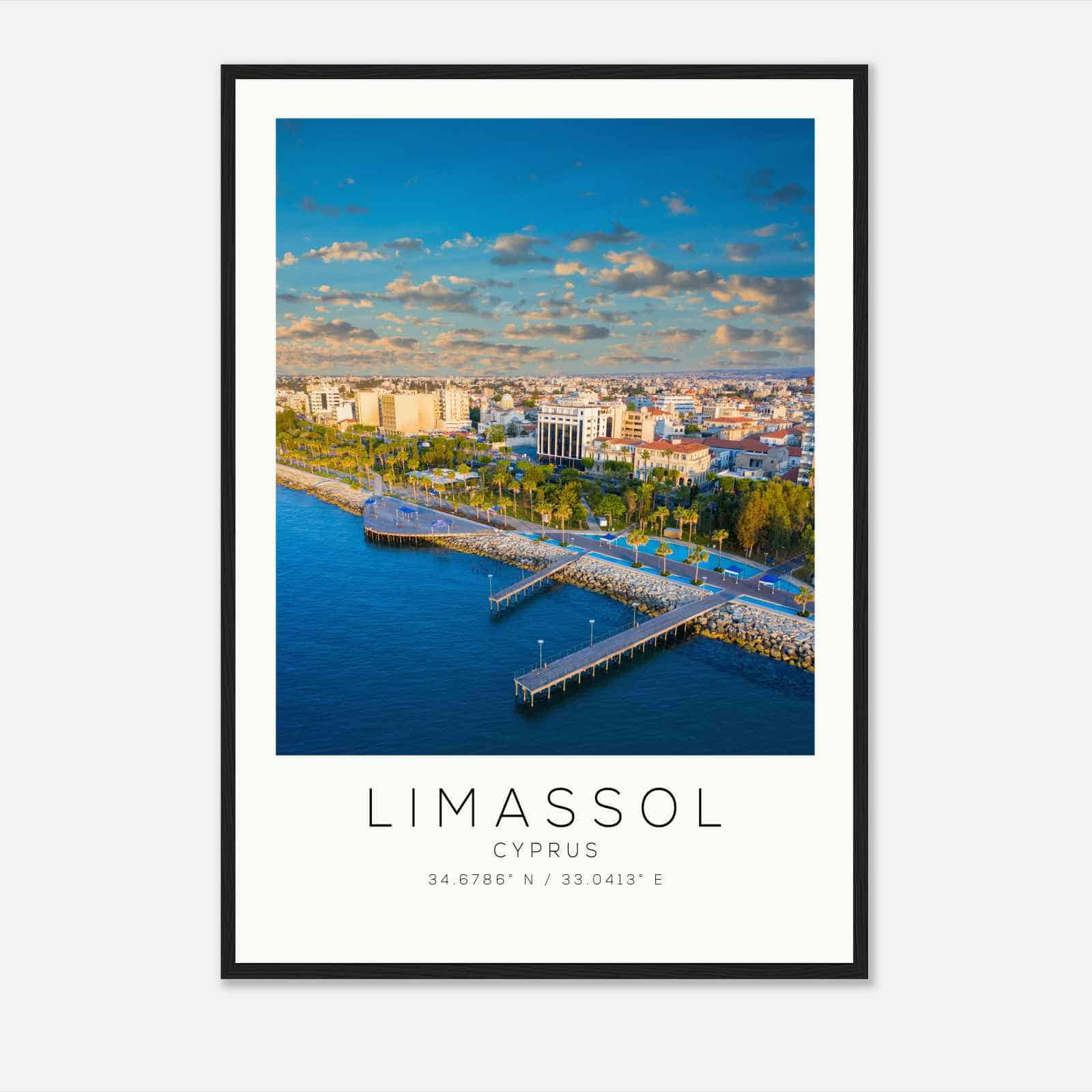 Limassol Cyprus Travel Photo Poster, Limassol Travel Print, Minimalist Travel Poster Print