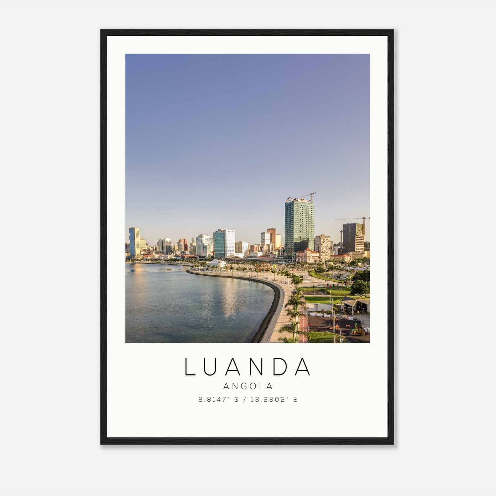 Luanda Angola Travel Photo Poster, Luanda Travel Print, Minimalist Travel Poster Print