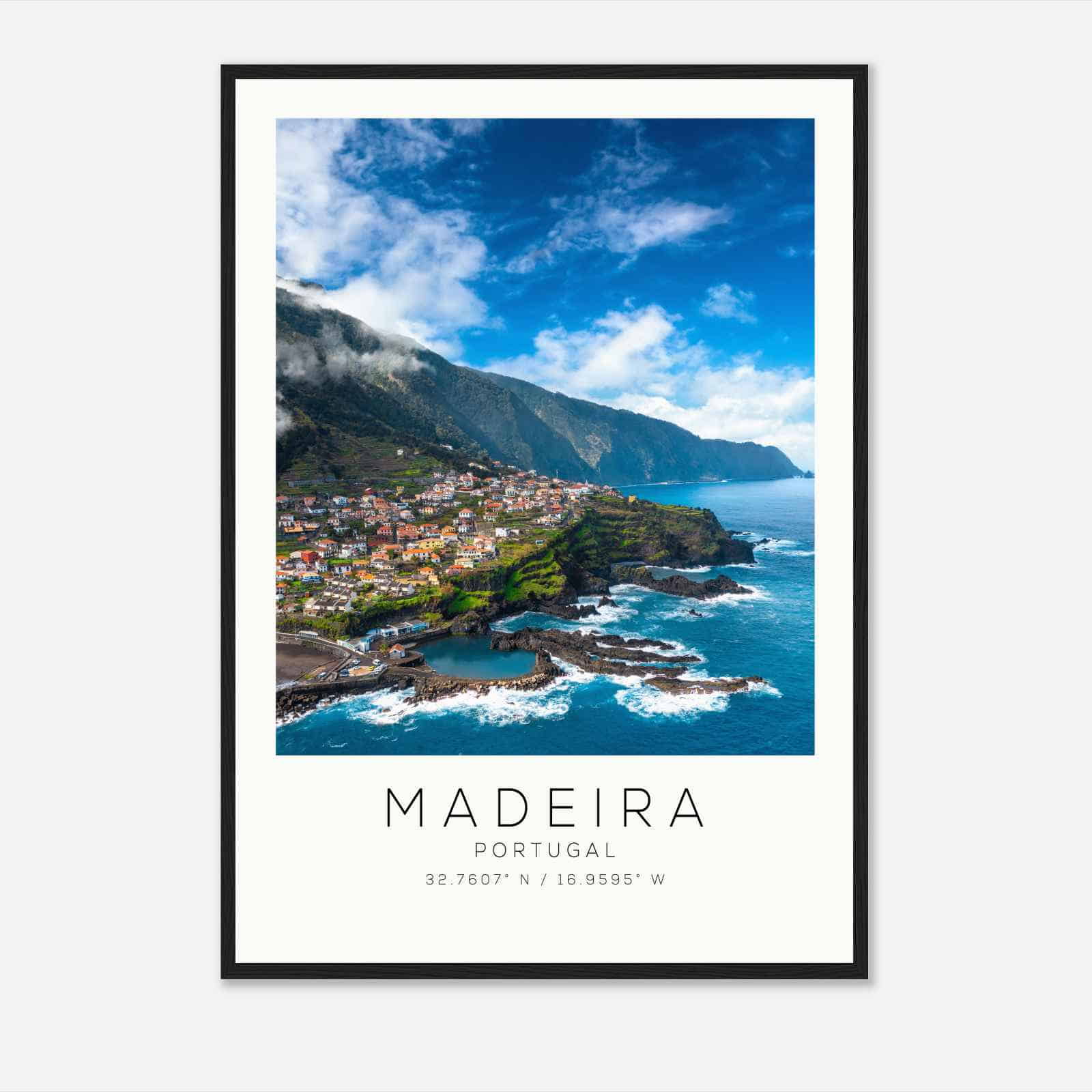 Madeira Portugal Travel Photo Poster, Madeira Travel Print, Minimalist Travel Poster Print DS2