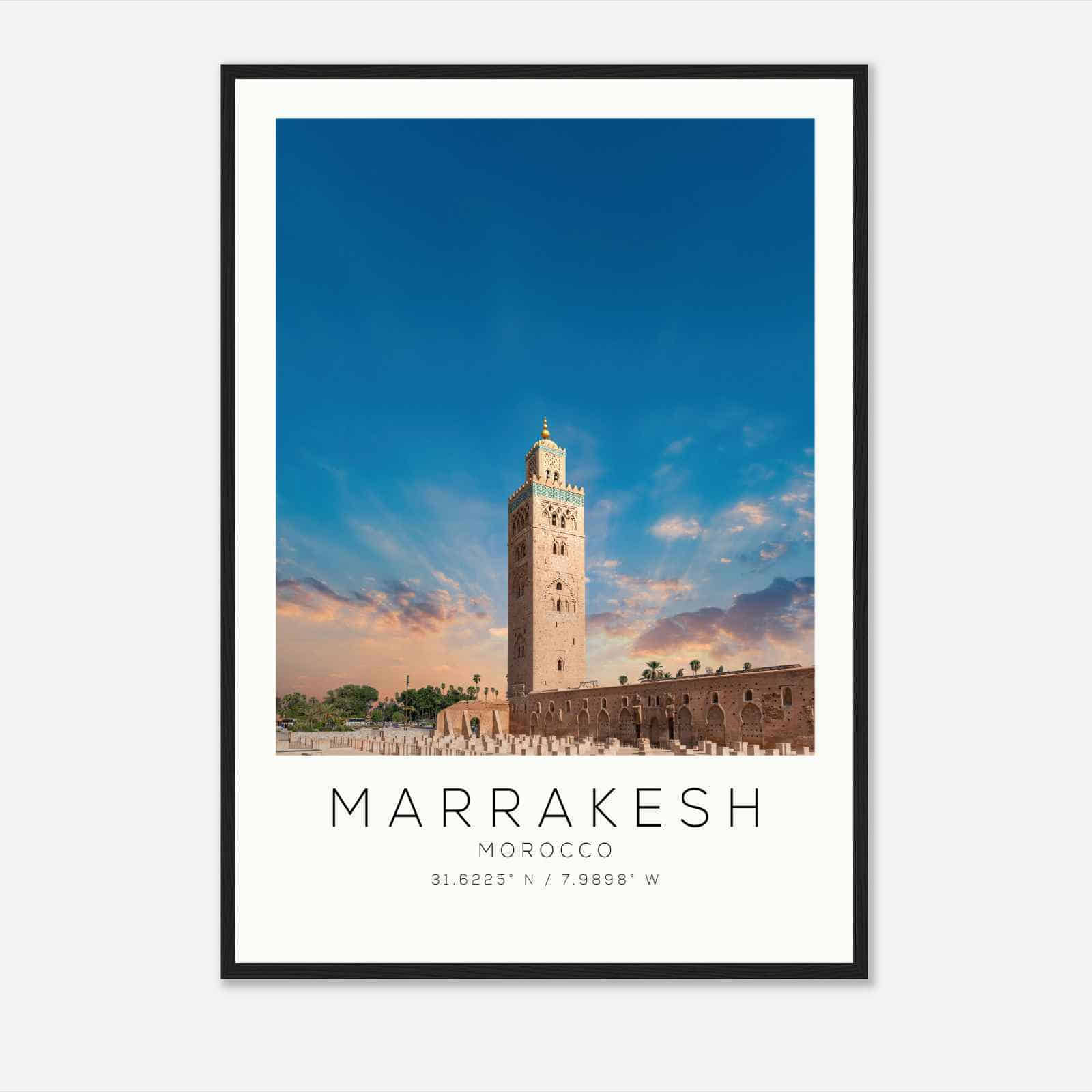 Marrakesh Morocco Travel Photo Poster, Marrakesh Travel Print, Minimalist Travel Poster Print