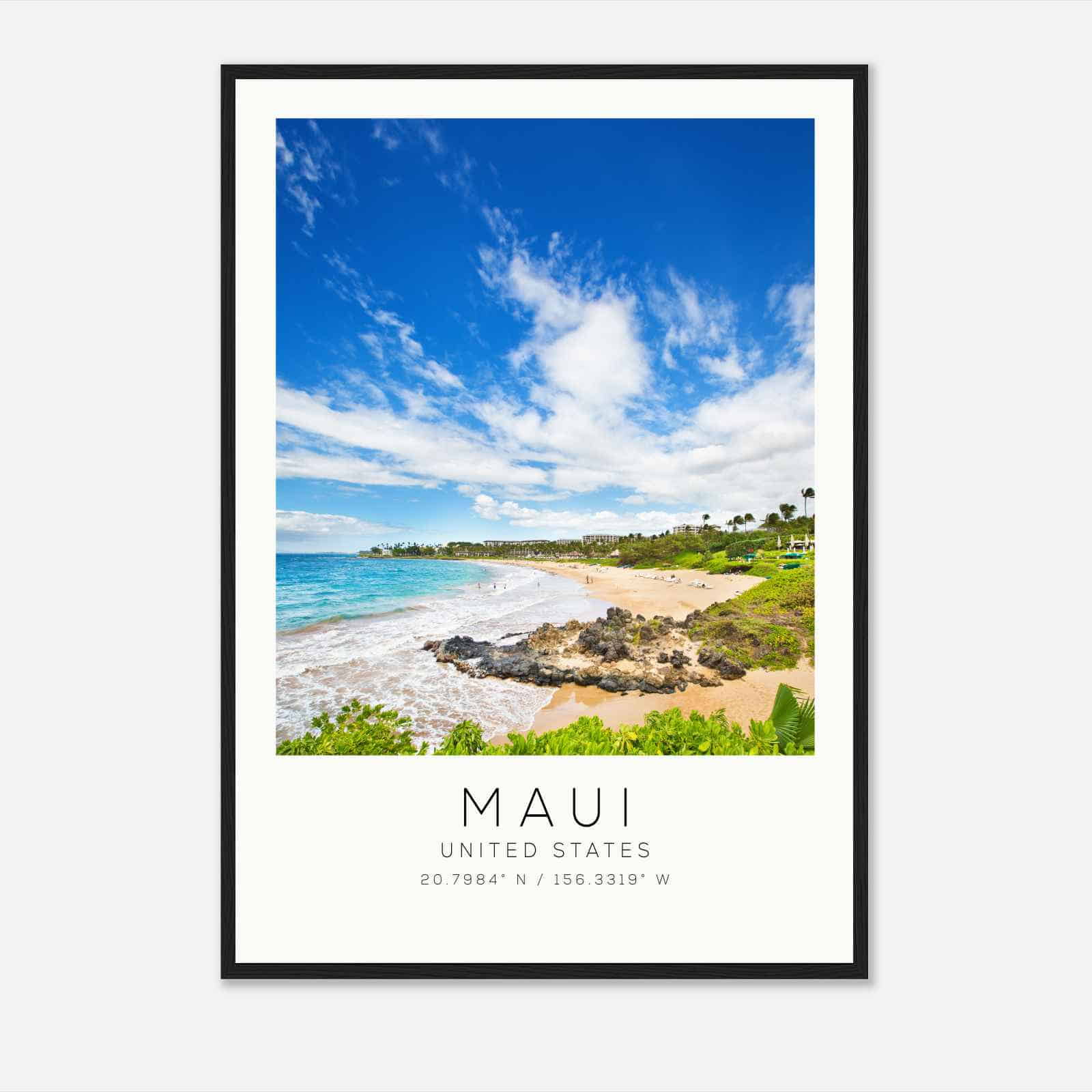 Maui United States Travel Photo Poster, Maui Travel Print, Minimalist Travel Poster Print