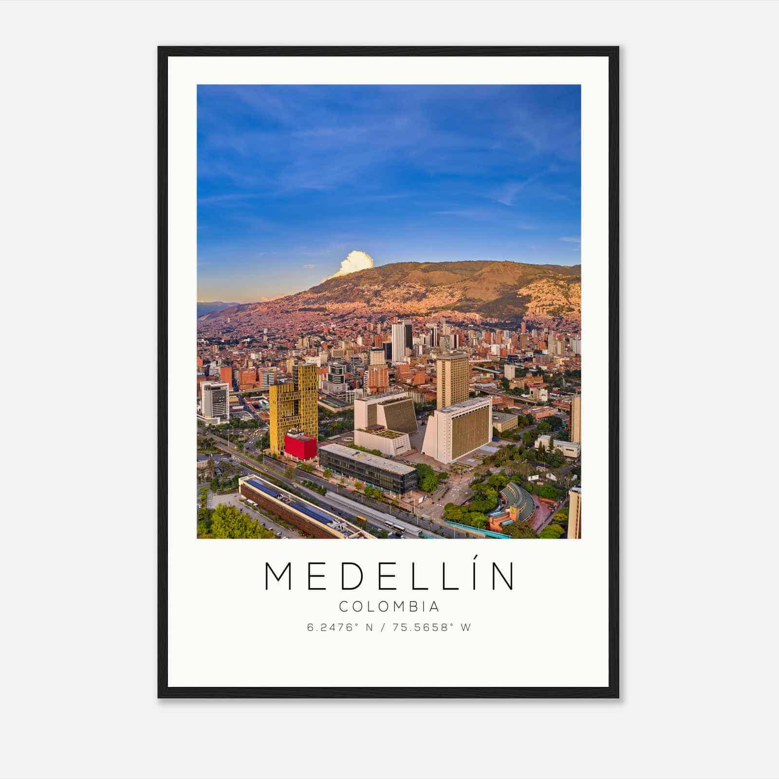 Medellin Colombia Travel Photo Poster, Medellin Travel Print, Minimalist Travel Poster Print DS2
