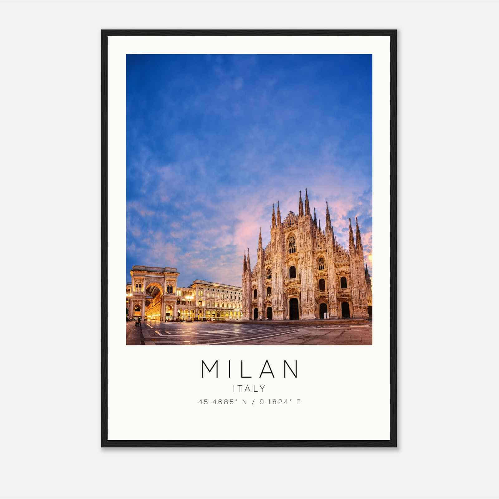 Milan Italy Travel Photo Poster, Milan Travel Print, Minimalist Travel Poster Print