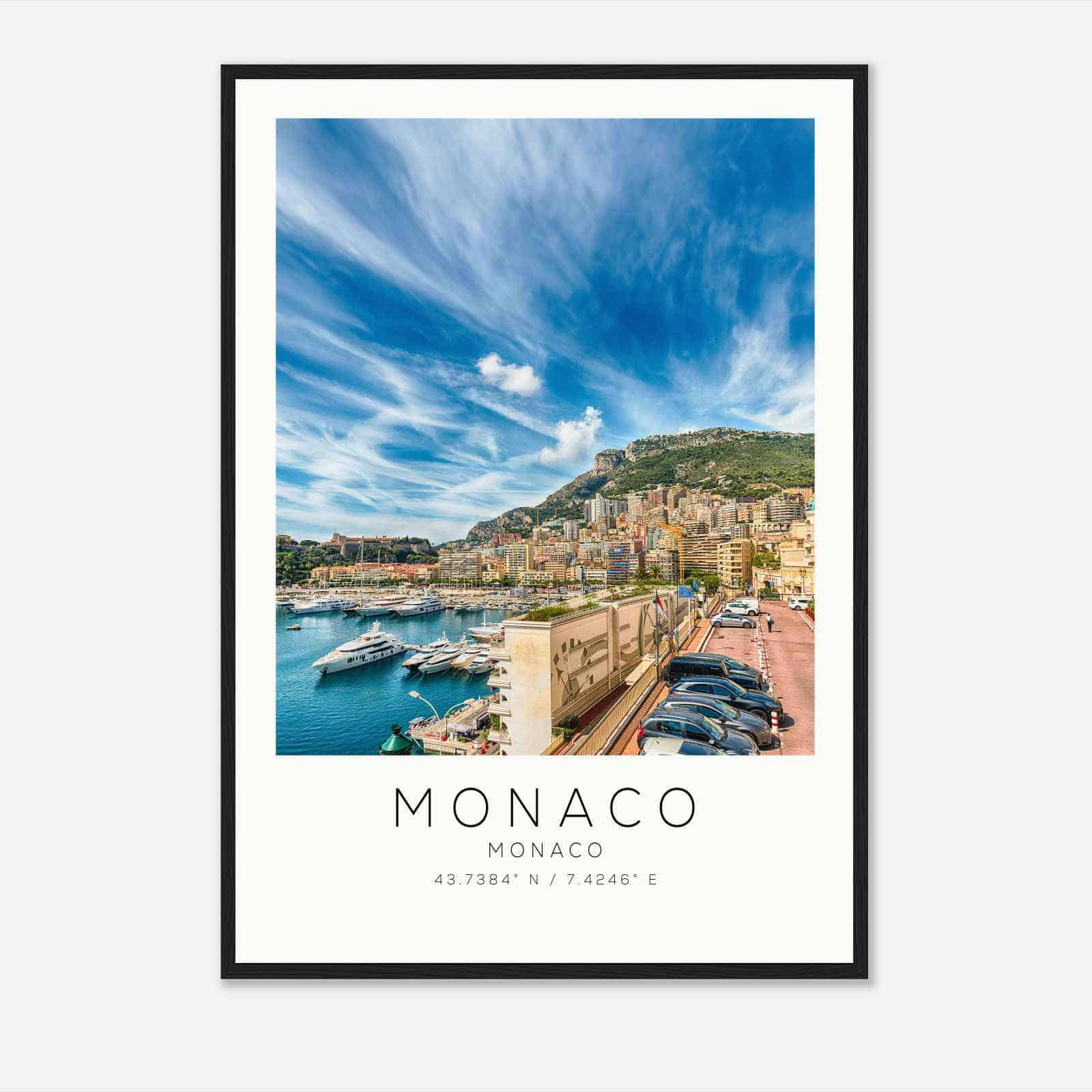Monaco Monaco Travel Photo Poster, Monaco Travel Print, Minimalist Travel Poster Print