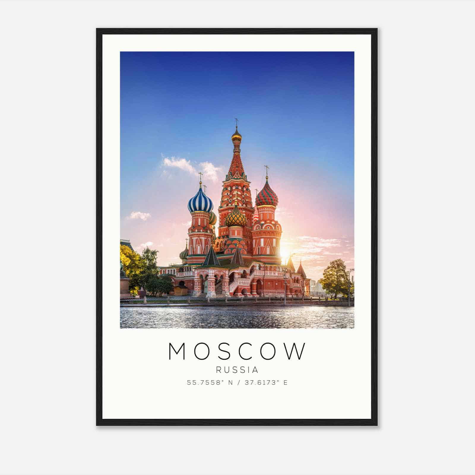 Moscow Russia Travel Photo Poster, Moscow Travel Print, Minimalist Travel Poster Print DS2