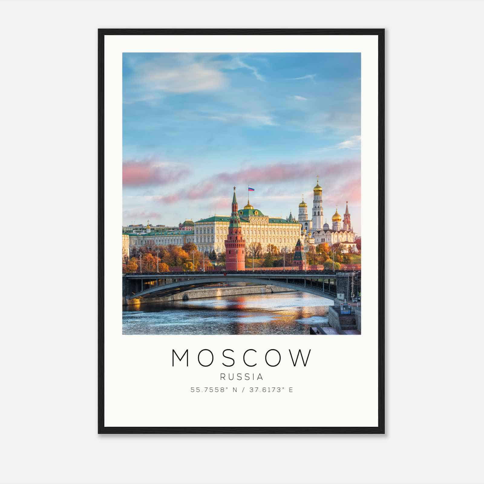 Moscow Russia Travel Photo Poster, Moscow Travel Print, Minimalist Travel Poster Print