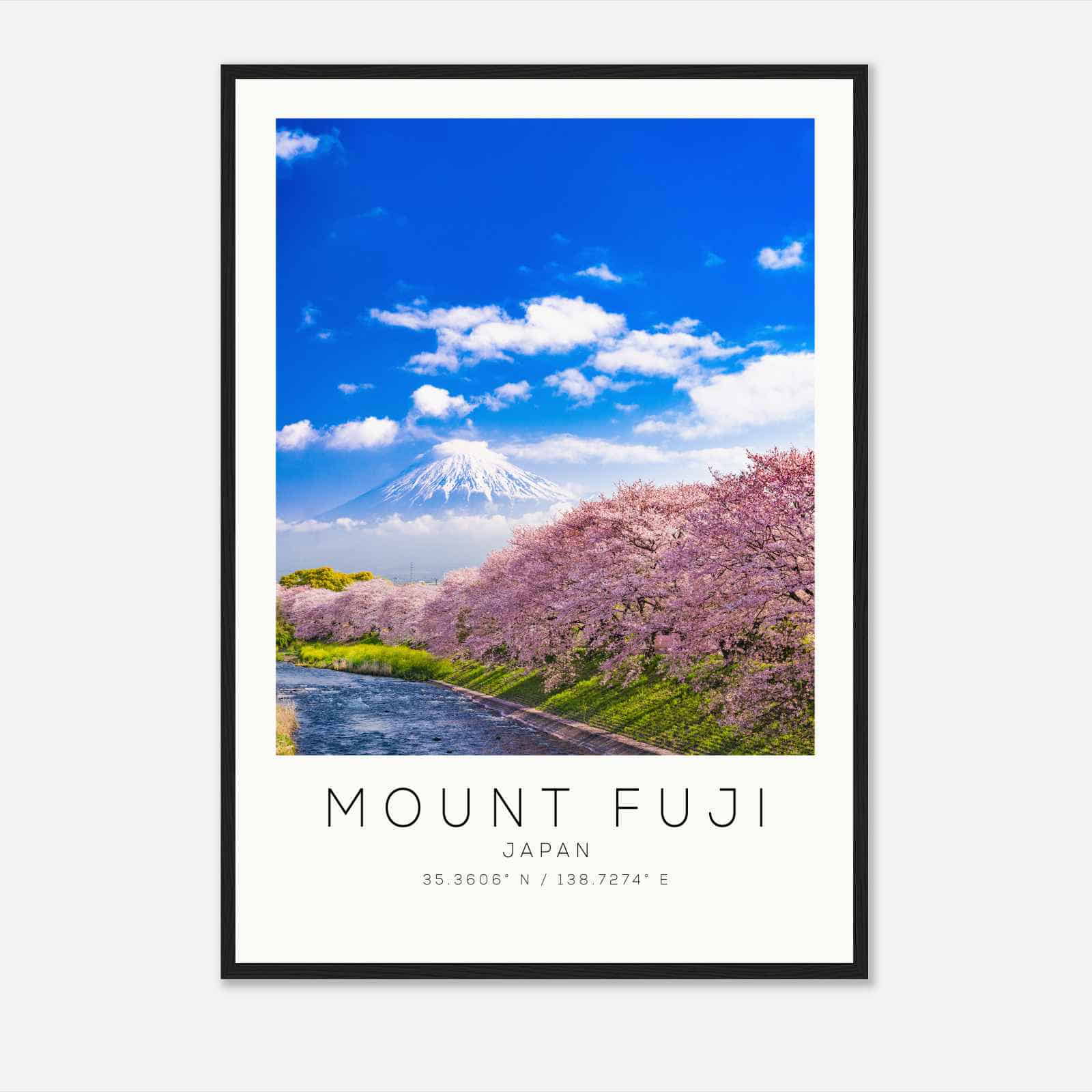 Mount Fuji Japan Travel Photo Poster, Mount Fuji Travel Print, Minimalist Travel Poster Print