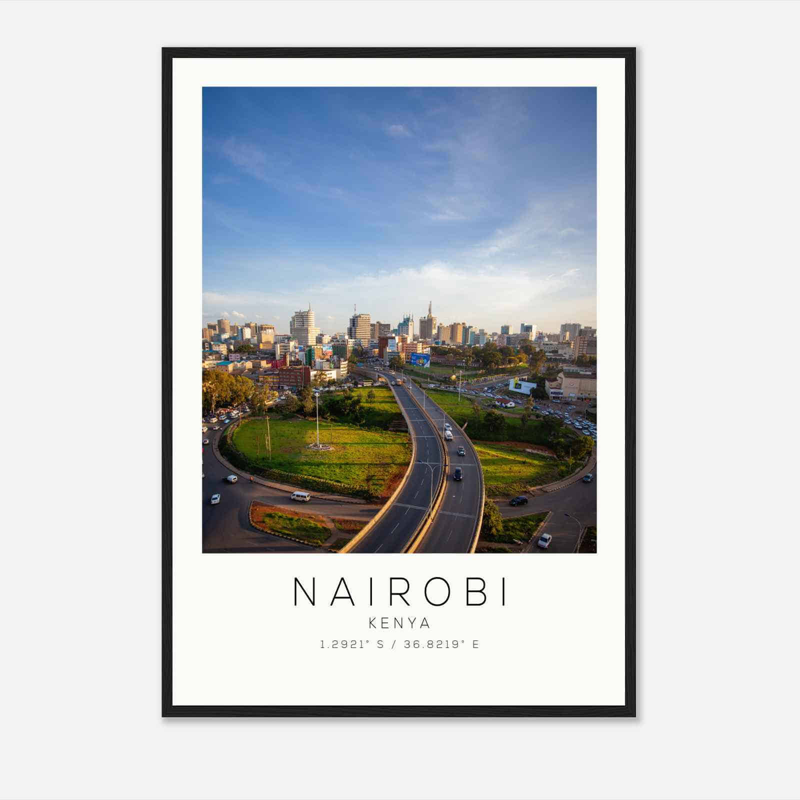 Nairobi Kenya Travel Photo Poster, Nairobi Travel Print, Minimalist Travel Poster Print