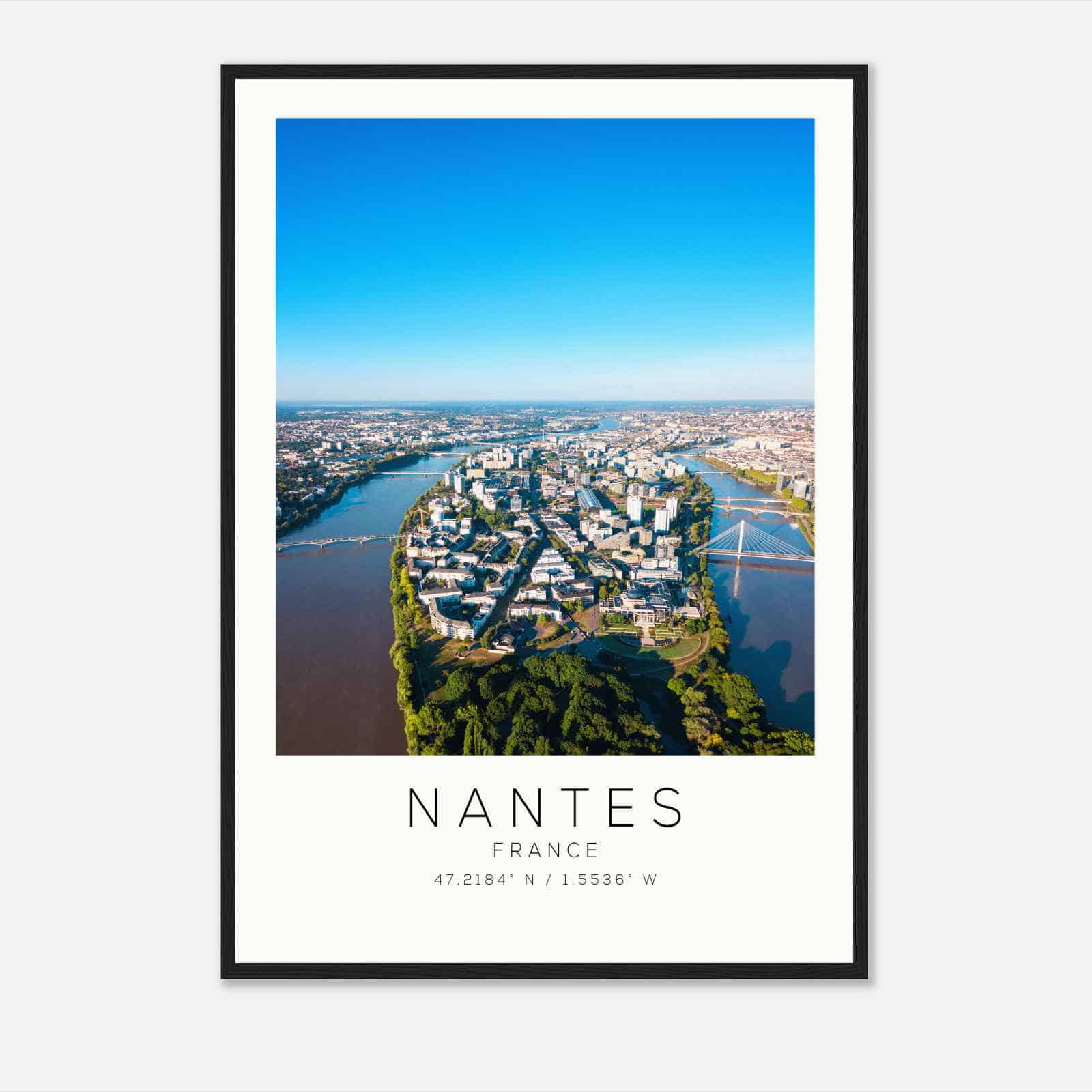 Nantes France Travel Photo Poster, Nantes Travel Print, Minimalist Travel Poster Print