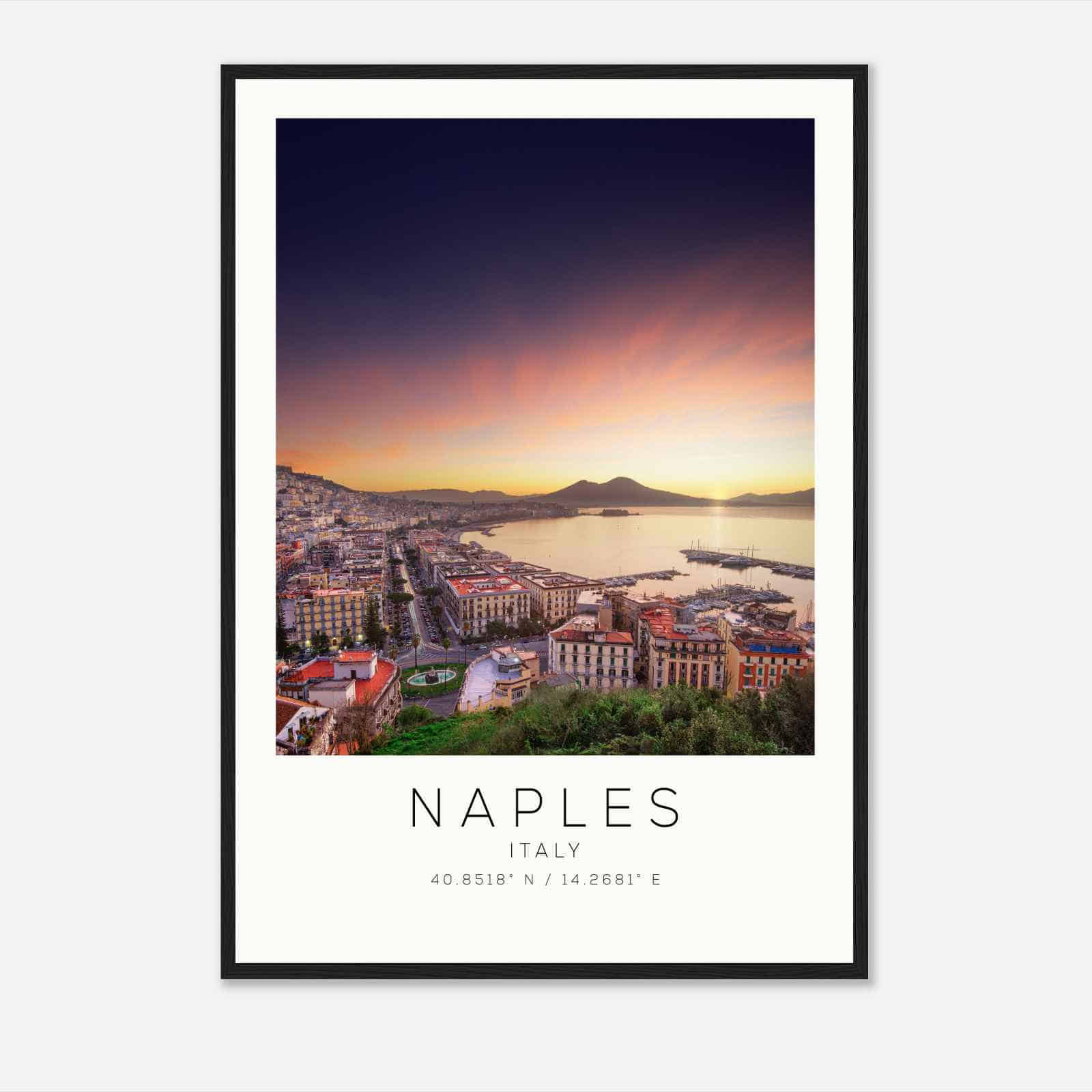 Naples Italy Travel Photo Poster, Naples Travel Print, Minimalist Travel Poster Print