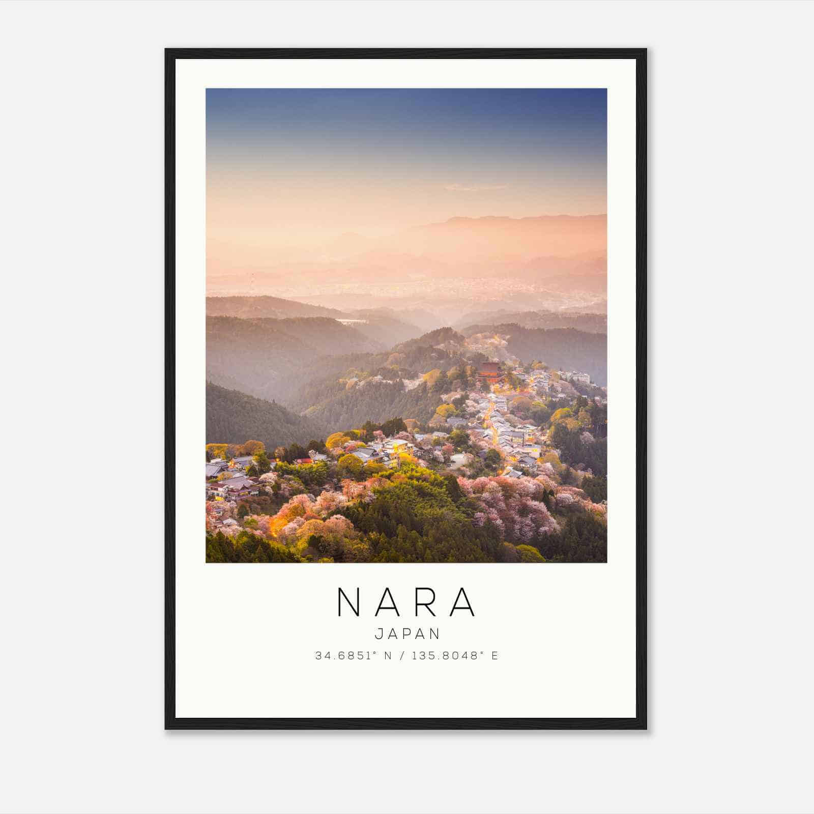 Nara Japan Travel Photo Poster, Nara Travel Print, Minimalist Travel Poster Print