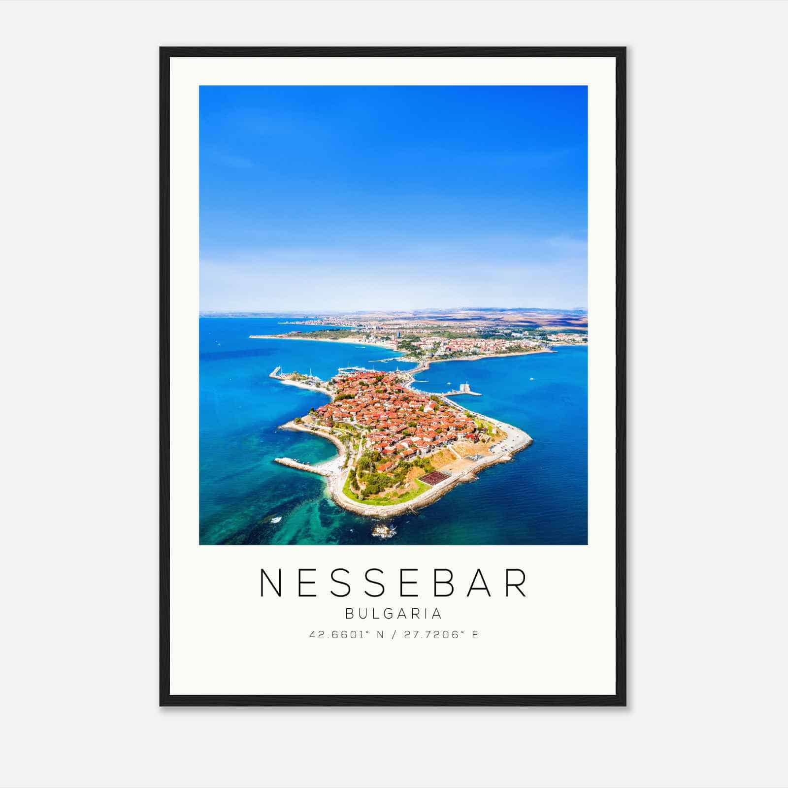 Nessebar Bulgaria Travel Photo Poster, Nessebar Travel Print, Minimalist Travel Poster Print