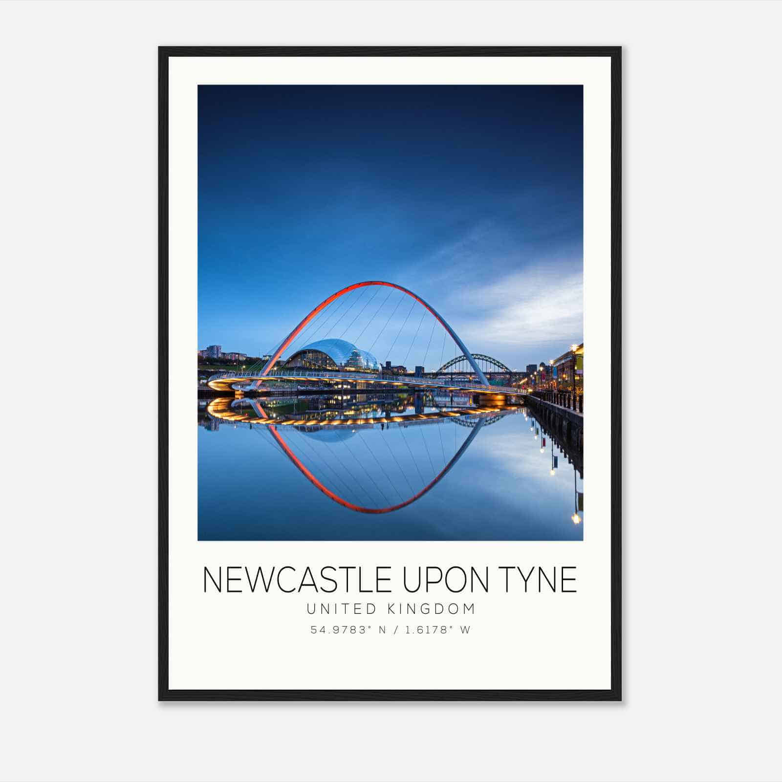 NEWCASTLE UPON TYNE United Kingdom Travel Photo Poster, NEWCASTLE UPON TYNE Travel Print, Minimalist Travel Poster Print