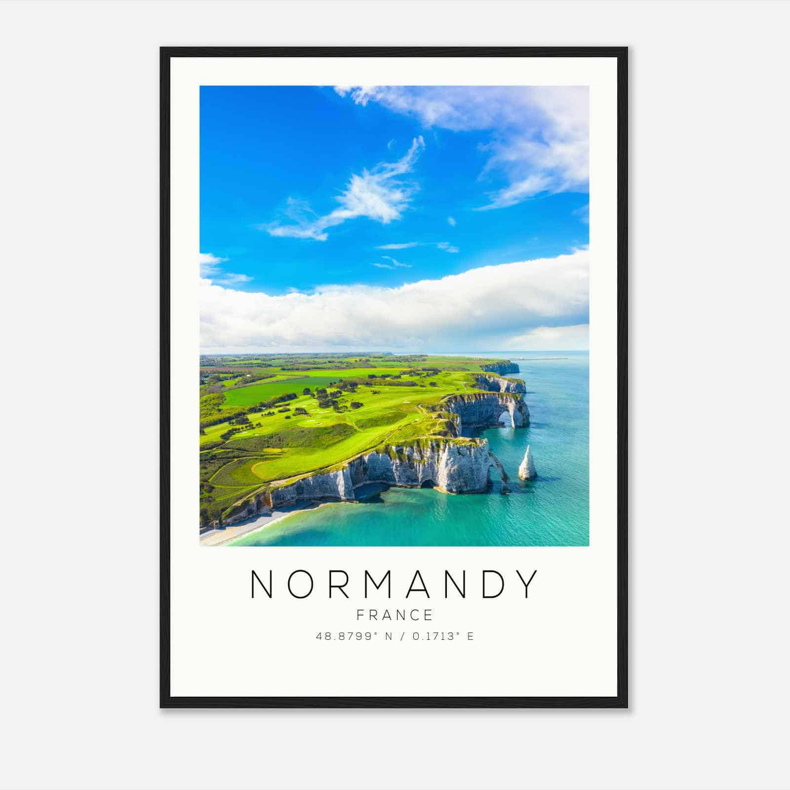 Normandy France Travel Photo Poster, Normandy Travel Print, Minimalist Travel Poster Print