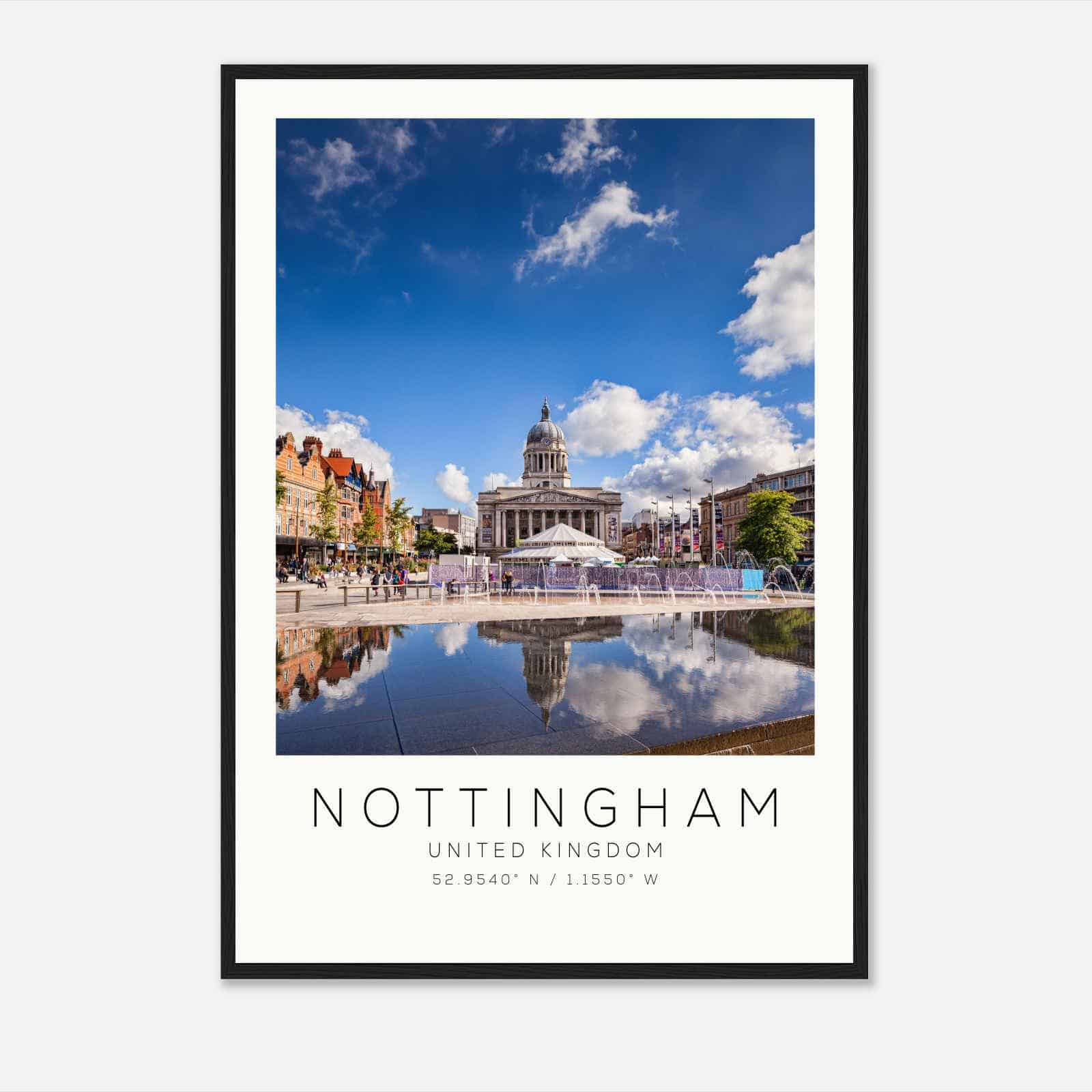 NOTTINGHAM United Kingdom Travel Photo Poster, NOTTINGHAM Travel Print, Minimalist Travel Poster Print