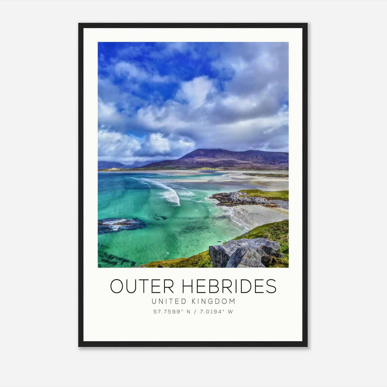 Outer Hebrides United Kingdom Travel Photo Poster, Outer Hebrides Travel Print, Minimalist Travel Poster Print DS2