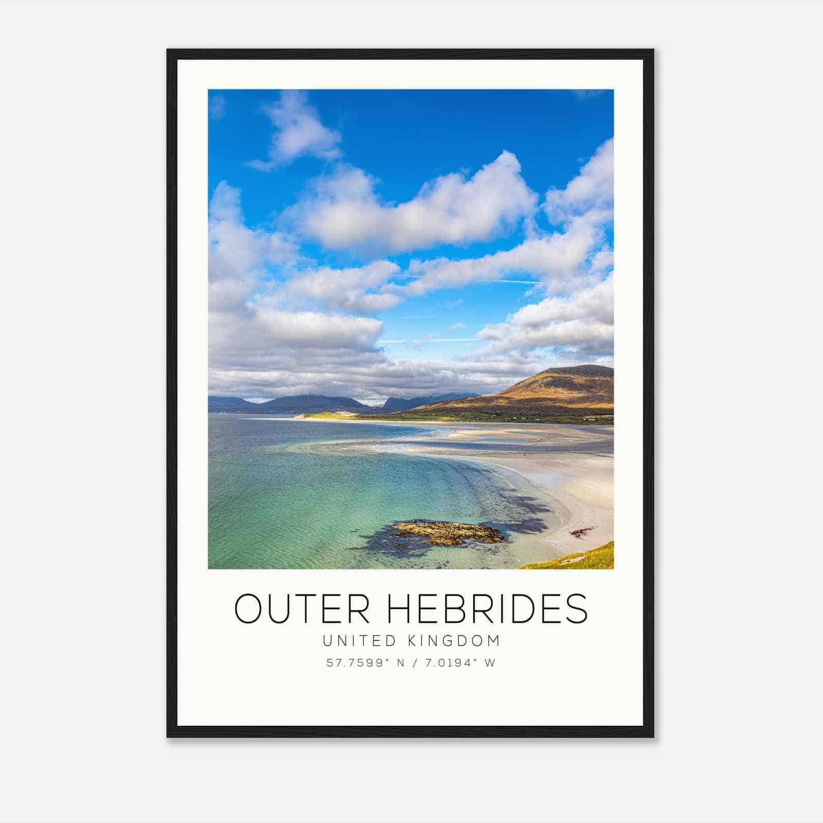 Outer Hebrides United Kingdom Travel Photo Poster, Outer Hebrides Travel Print, Minimalist Travel Poster Print