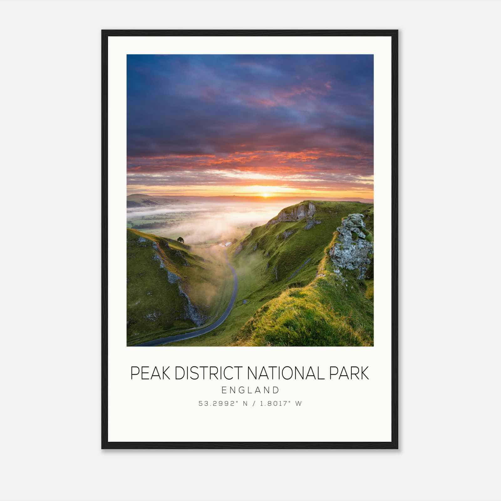 Peak District National Park England Travel Photo Poster, Peak District National Park Travel Print, Minimalist Travel Poster Print