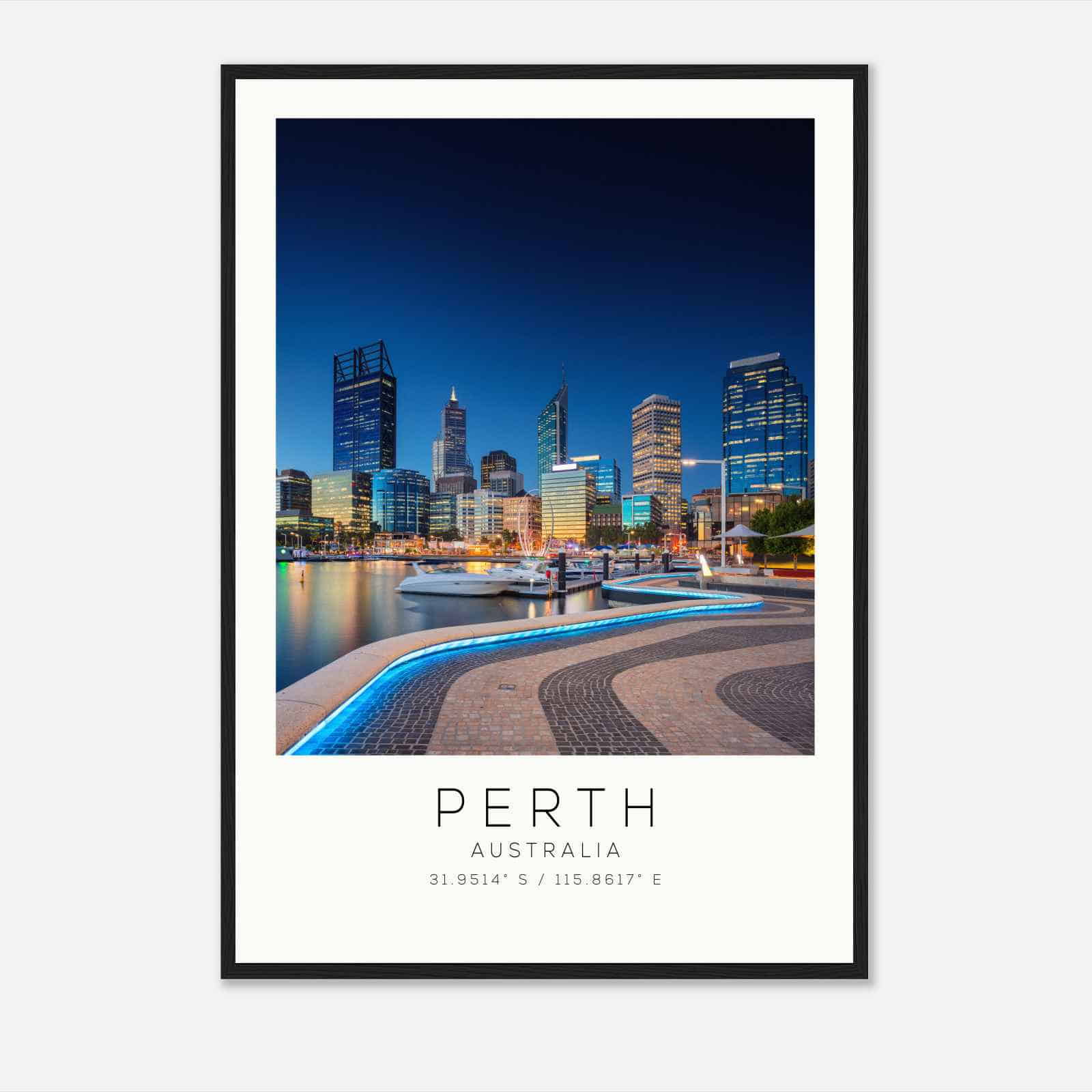 Perth Australia Travel Photo Poster, Perth Travel Print, Minimalist Travel Poster Print DS2