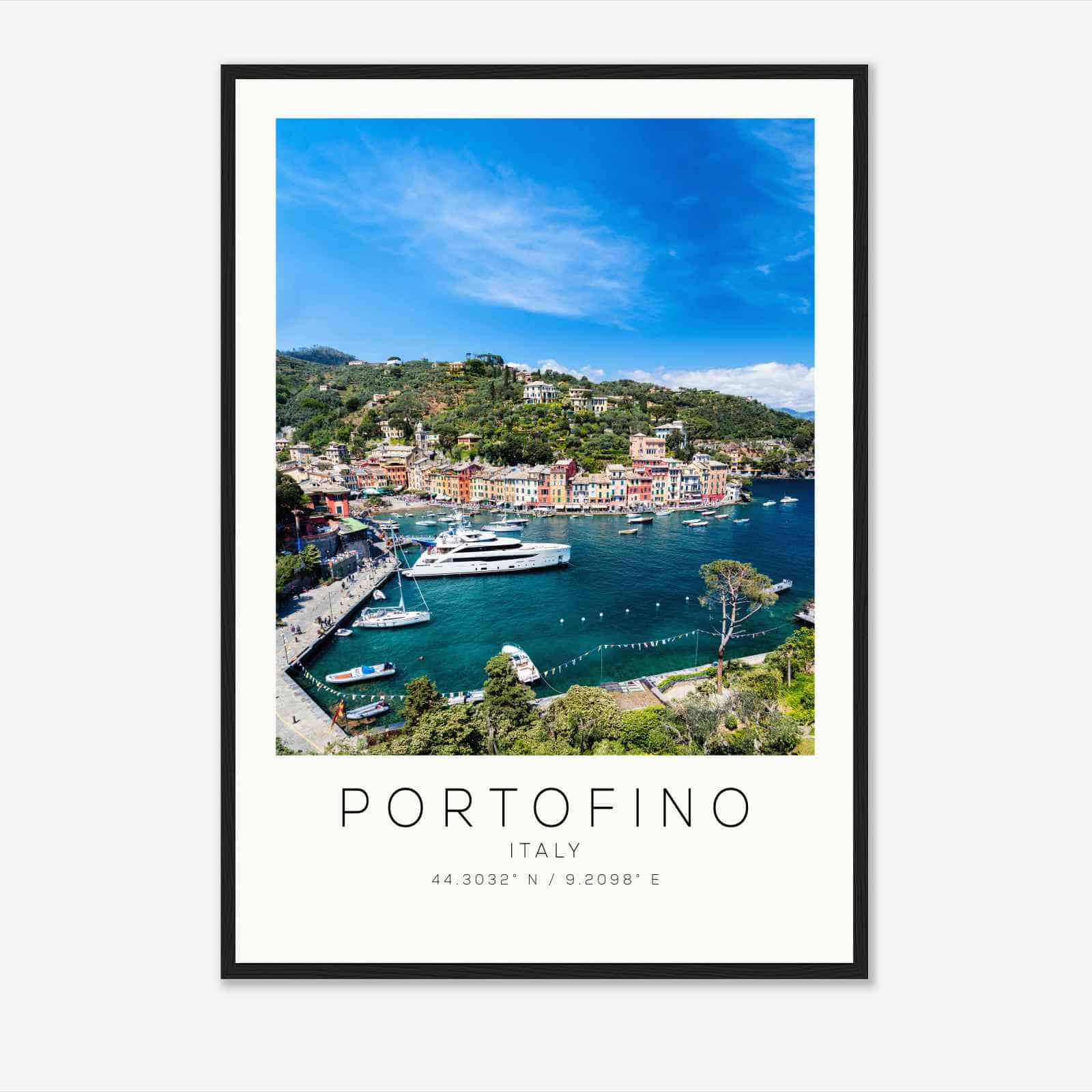 Portofino Italy Travel Photo Poster, Portofino Travel Print, Minimalist Travel Poster Print