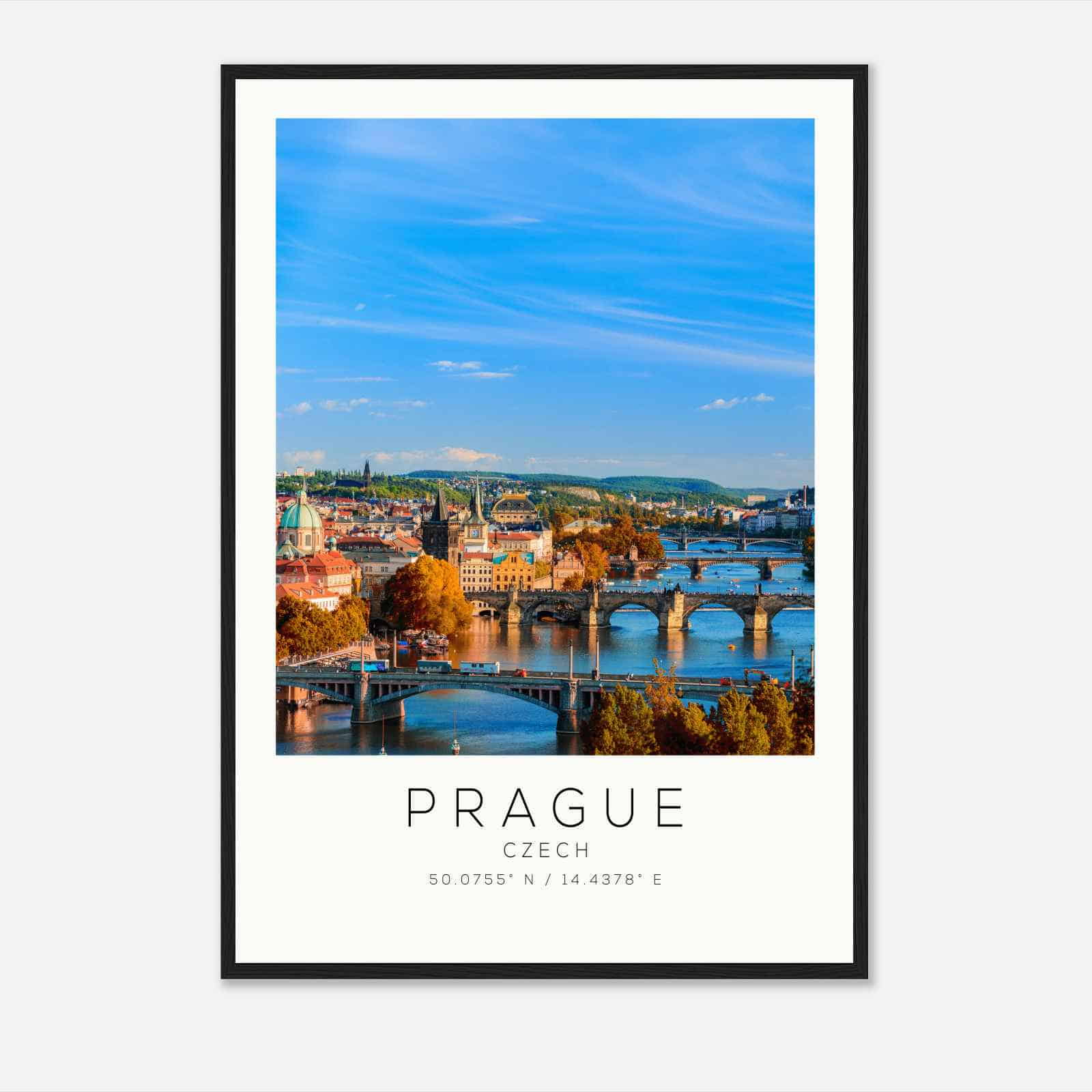 Prague Czech Travel Photo Poster, Prague Travel Print, Minimalist Travel Poster Print