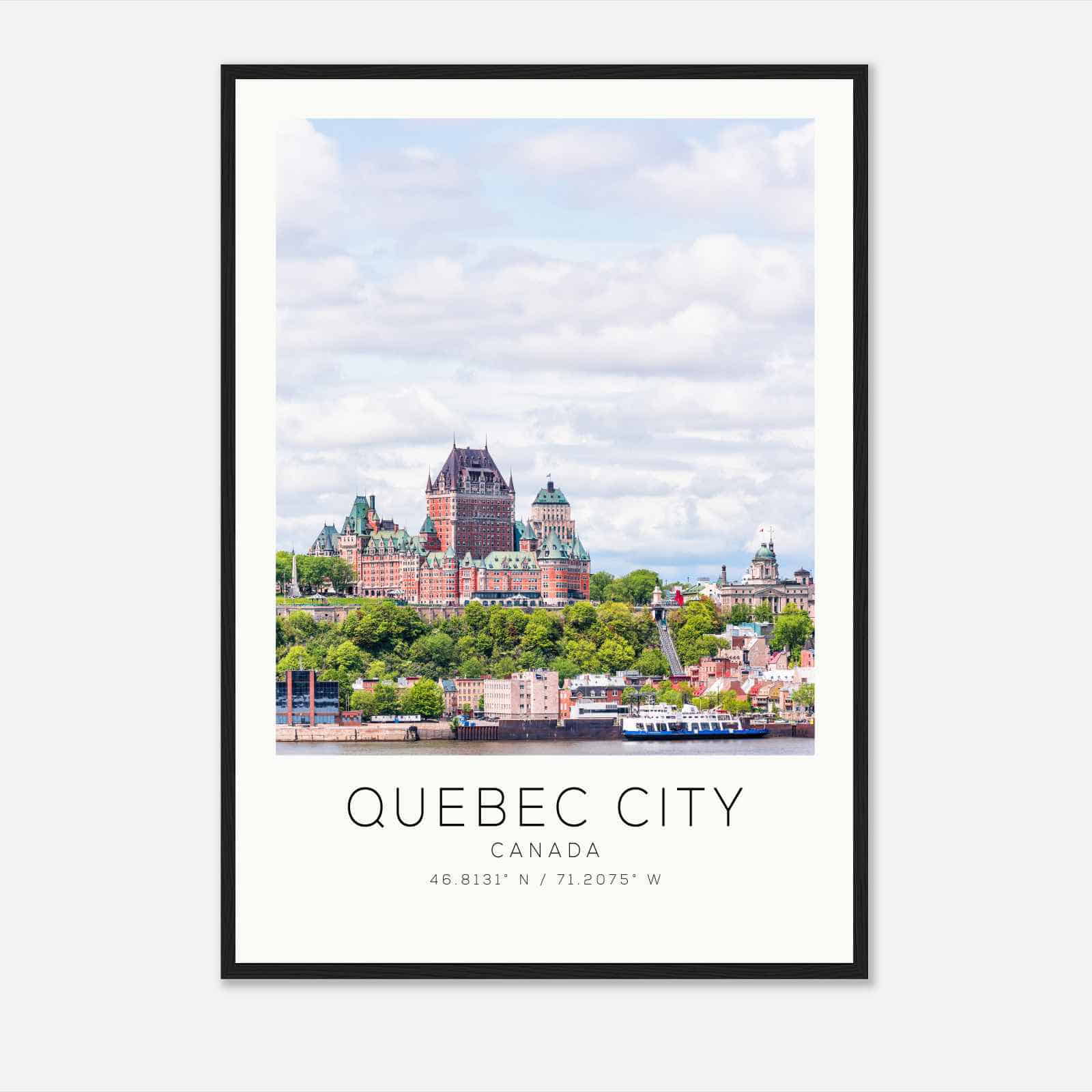 Quebec City Canada Travel Photo Poster, Quebec City Travel Print, Minimalist Travel Poster Print