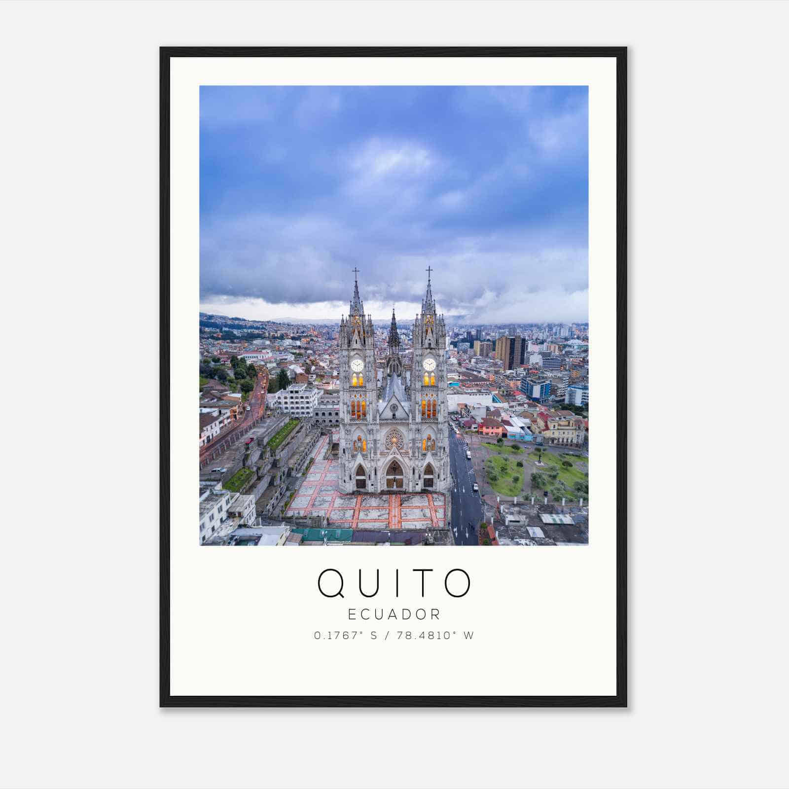 Quito Ecuador Travel Photo Poster, Quito Travel Print, Minimalist Travel Poster Print DS2