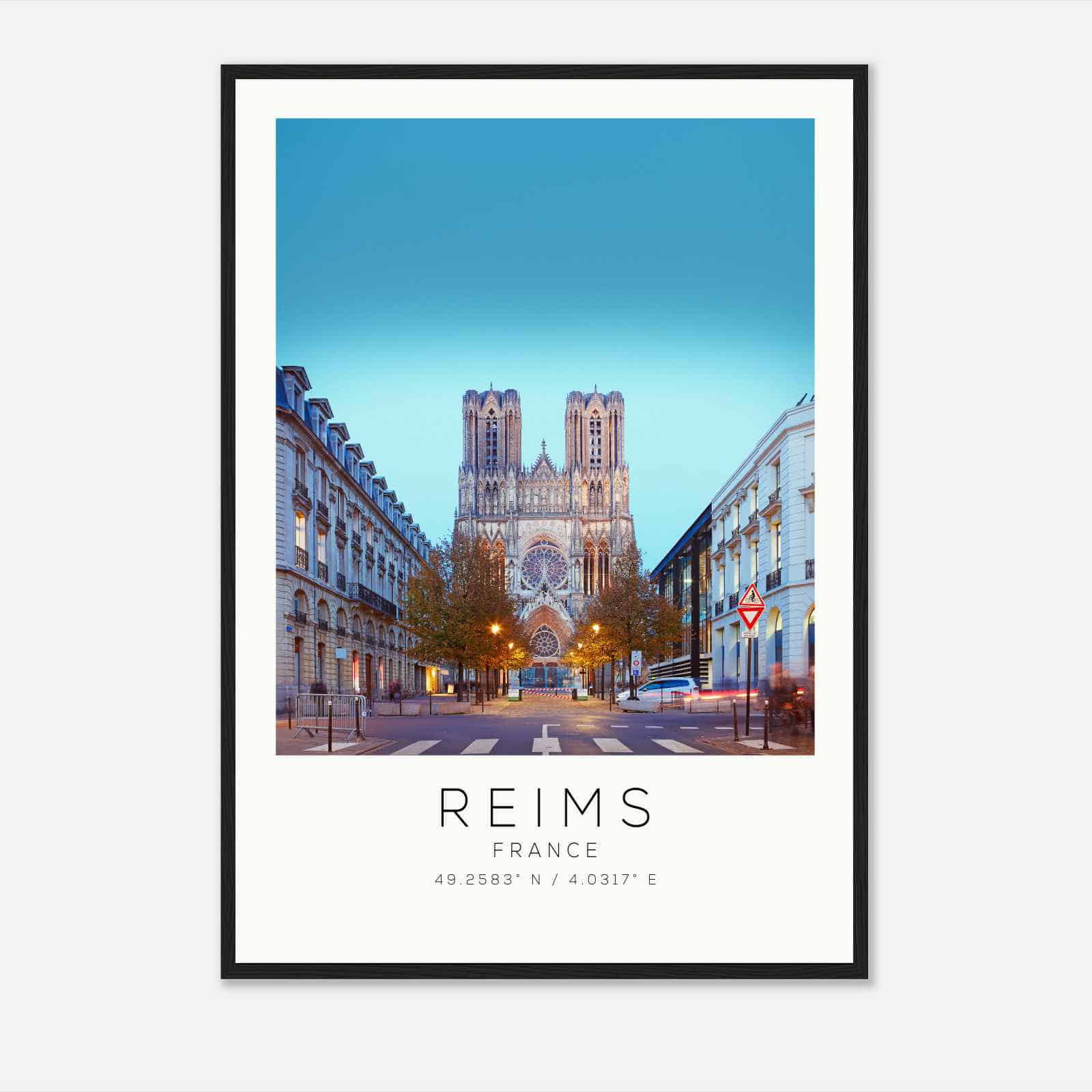 Reims France Travel Photo Poster, Reims Travel Print, Minimalist Travel Poster Print