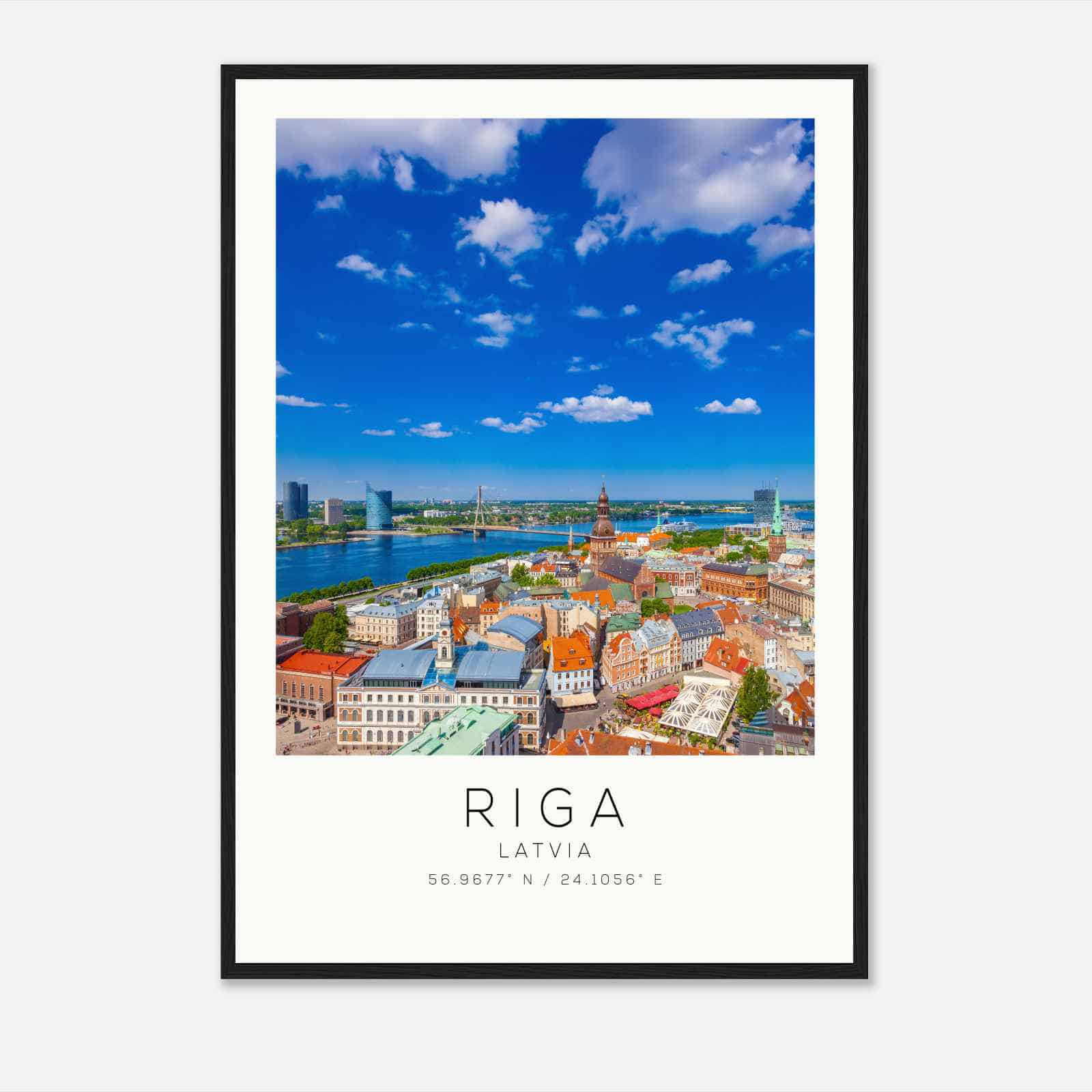 Riga Latvia Travel Photo Poster, Riga Travel Print, Minimalist Travel Poster Print