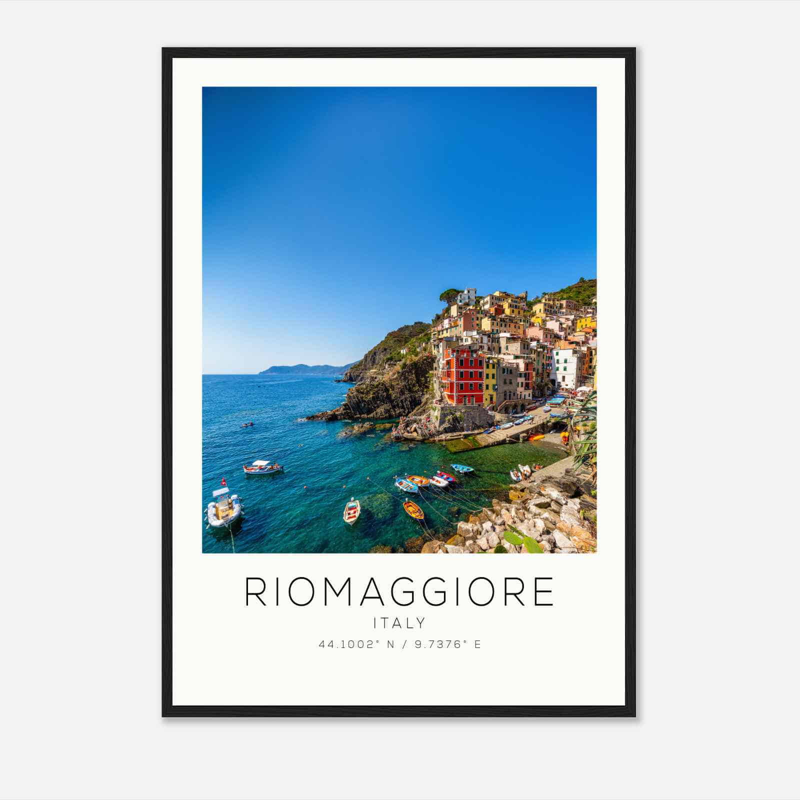 Riomaggiore Italy Travel Photo Poster, Riomaggiore Travel Print, Minimalist Travel Poster Print