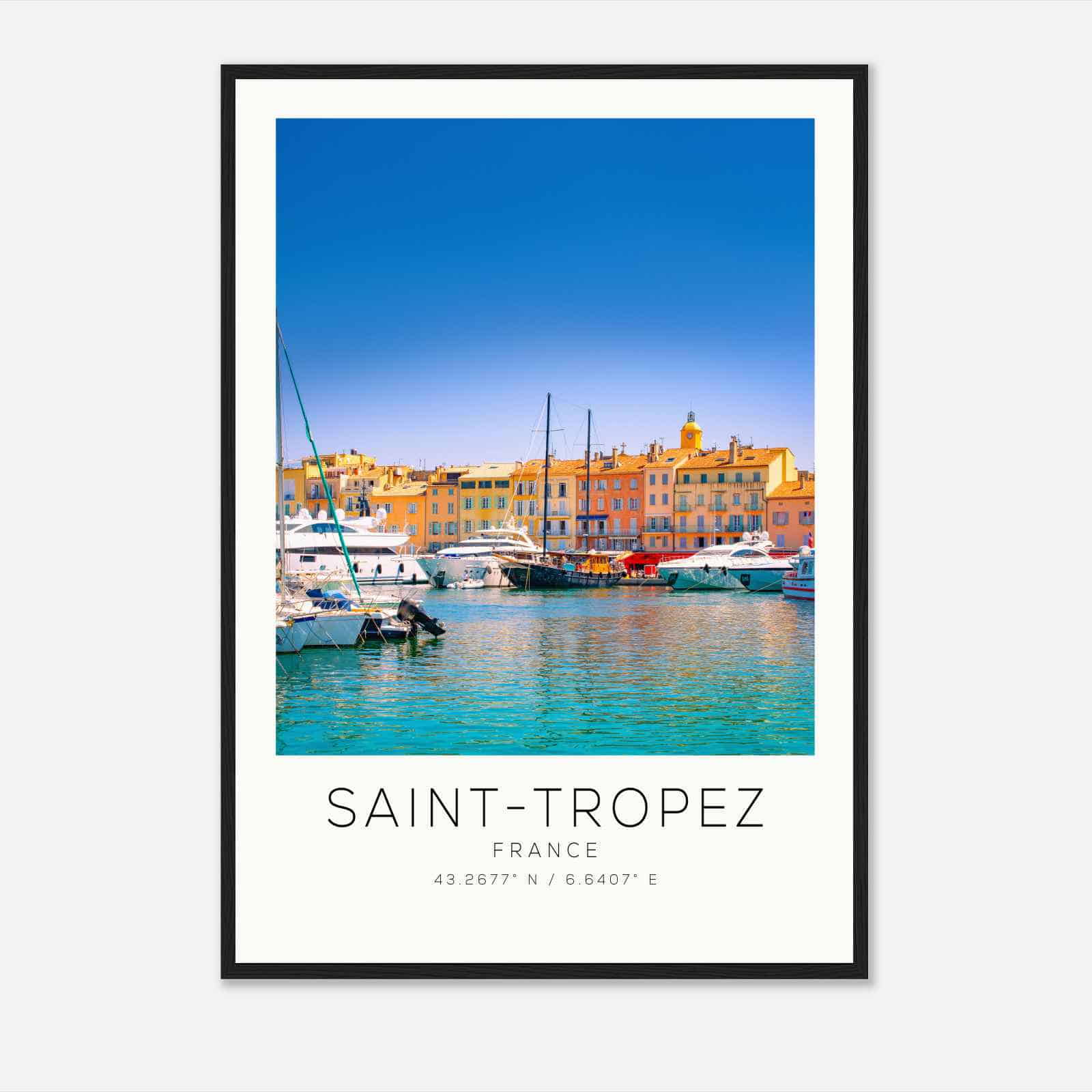 Saint-Tropez France Travel Photo Poster, Saint-Tropez Travel Print, Minimalist Travel Poster Print