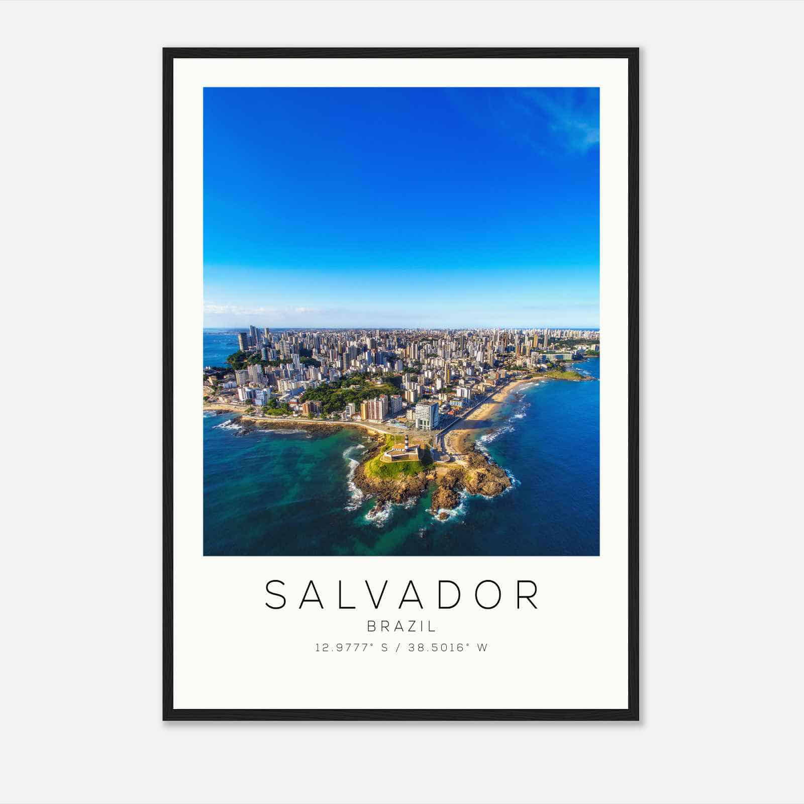 Salvador Brazil Travel Photo Poster, Salvador Travel Print, Minimalist Travel Poster Print