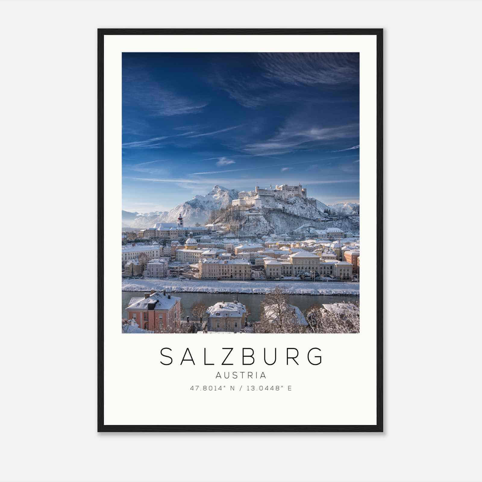 Salzburg Austria Travel Photo Poster, Salzburg Travel Print, Minimalist Travel Poster Print
