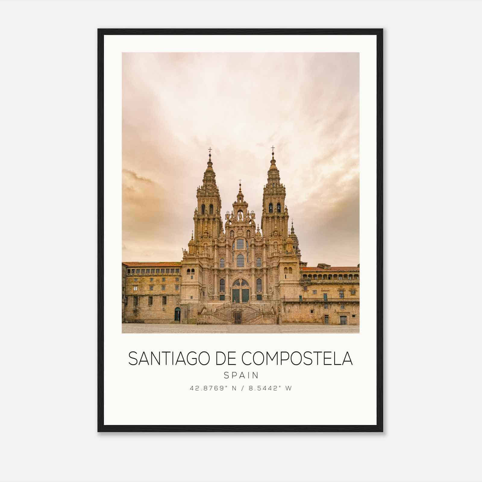 Santiago de Compostela Spain Travel Photo Poster, Santiago de Compostela Travel Print, Minimalist Travel Poster Print
