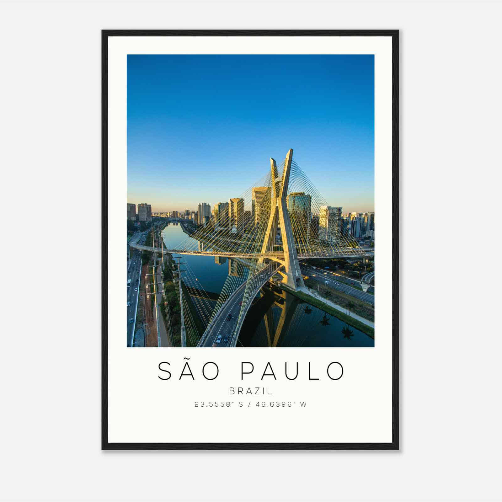 Sao Paulo Brazil Travel Photo Poster, Sao Paulo Travel Print, Minimalist Travel Poster Print