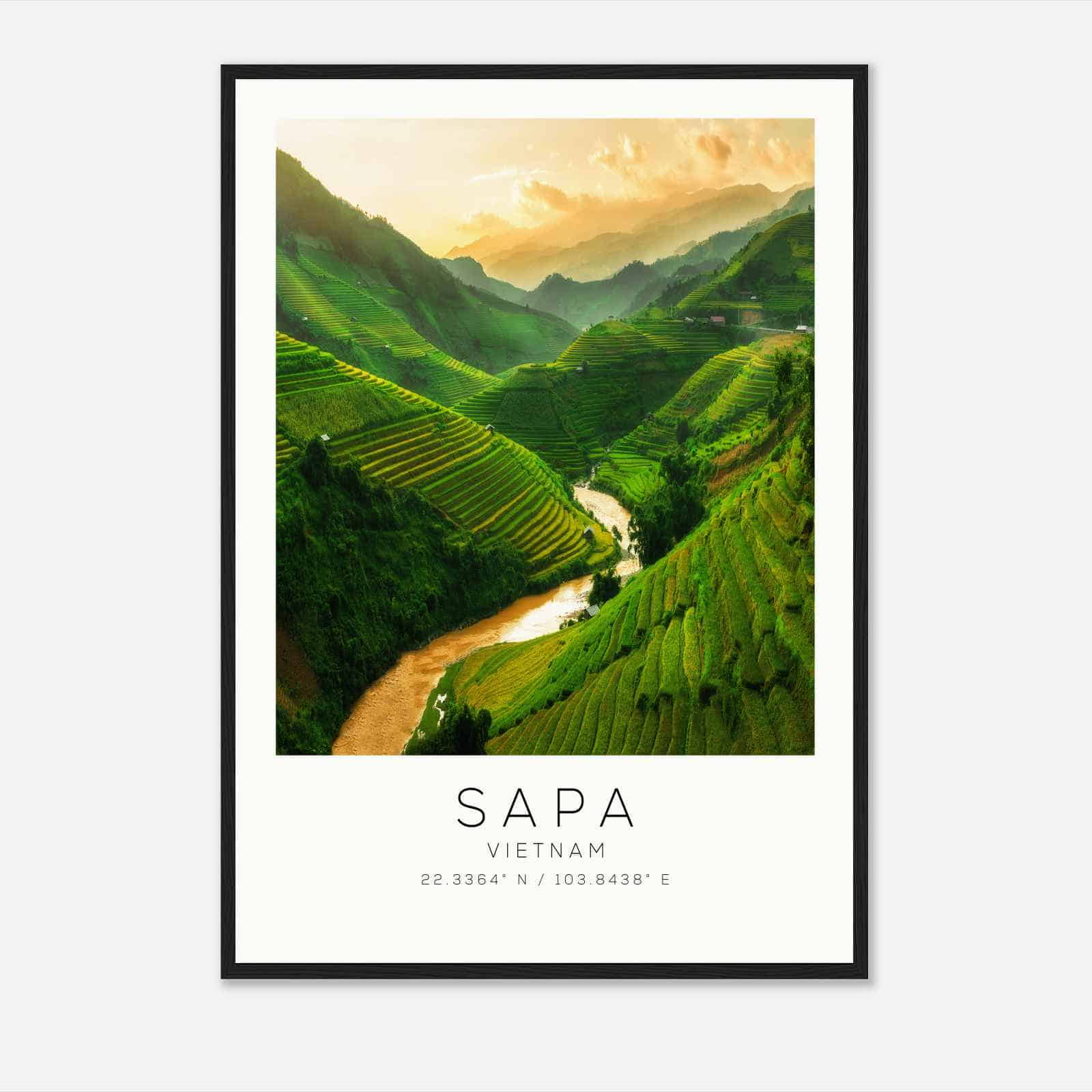 Sapa Vietnam Travel Photo Poster, Sapa Travel Print, Minimalist Travel Poster Print