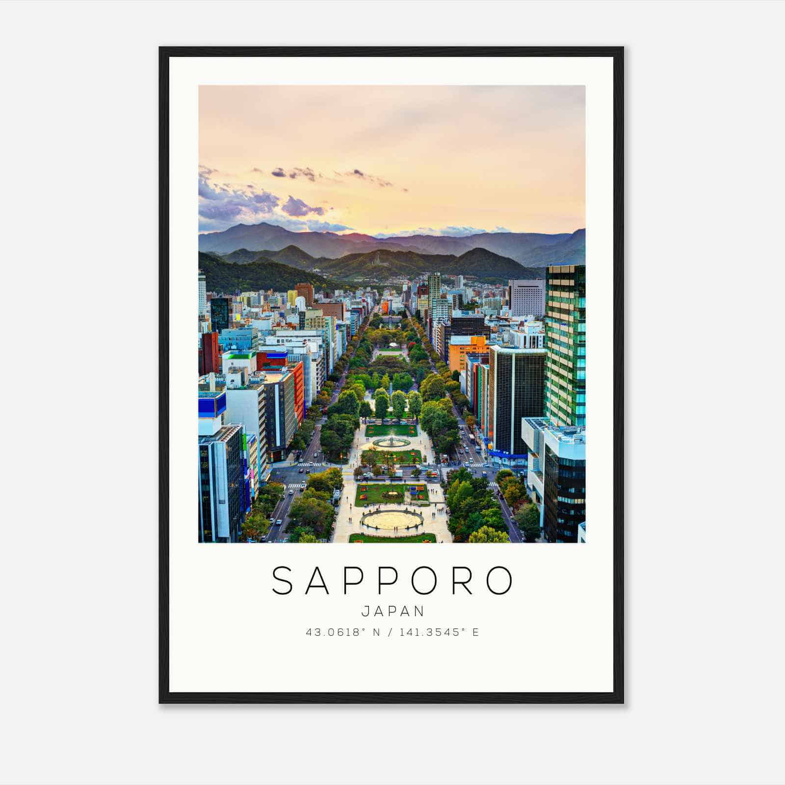 Sapporo Japan Travel Photo Poster, Sapporo Travel Print, Minimalist Travel Poster Print