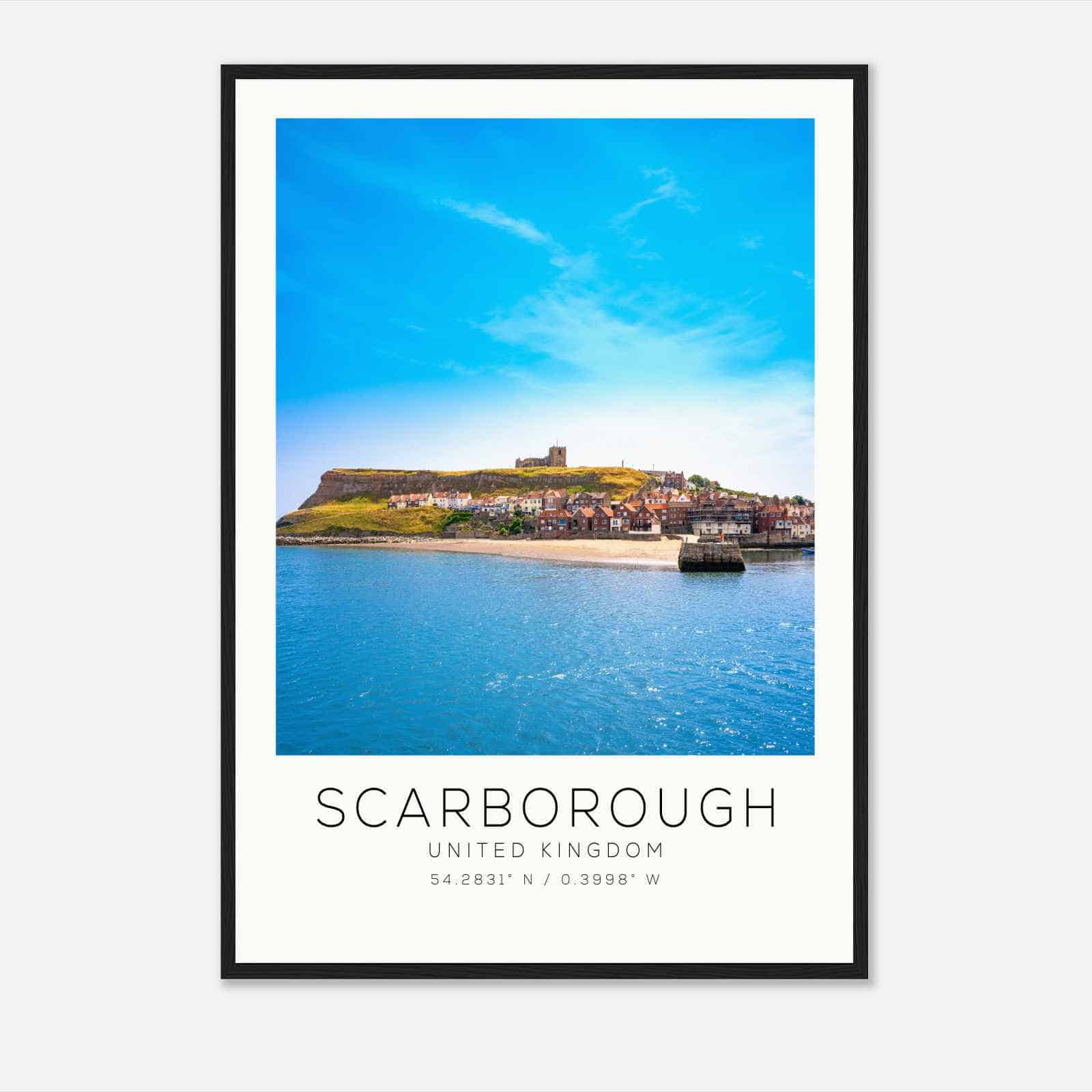 Scarborough United Kingdom Travel Photo Poster, Scarborough Travel Print, Minimalist Travel Poster Print
