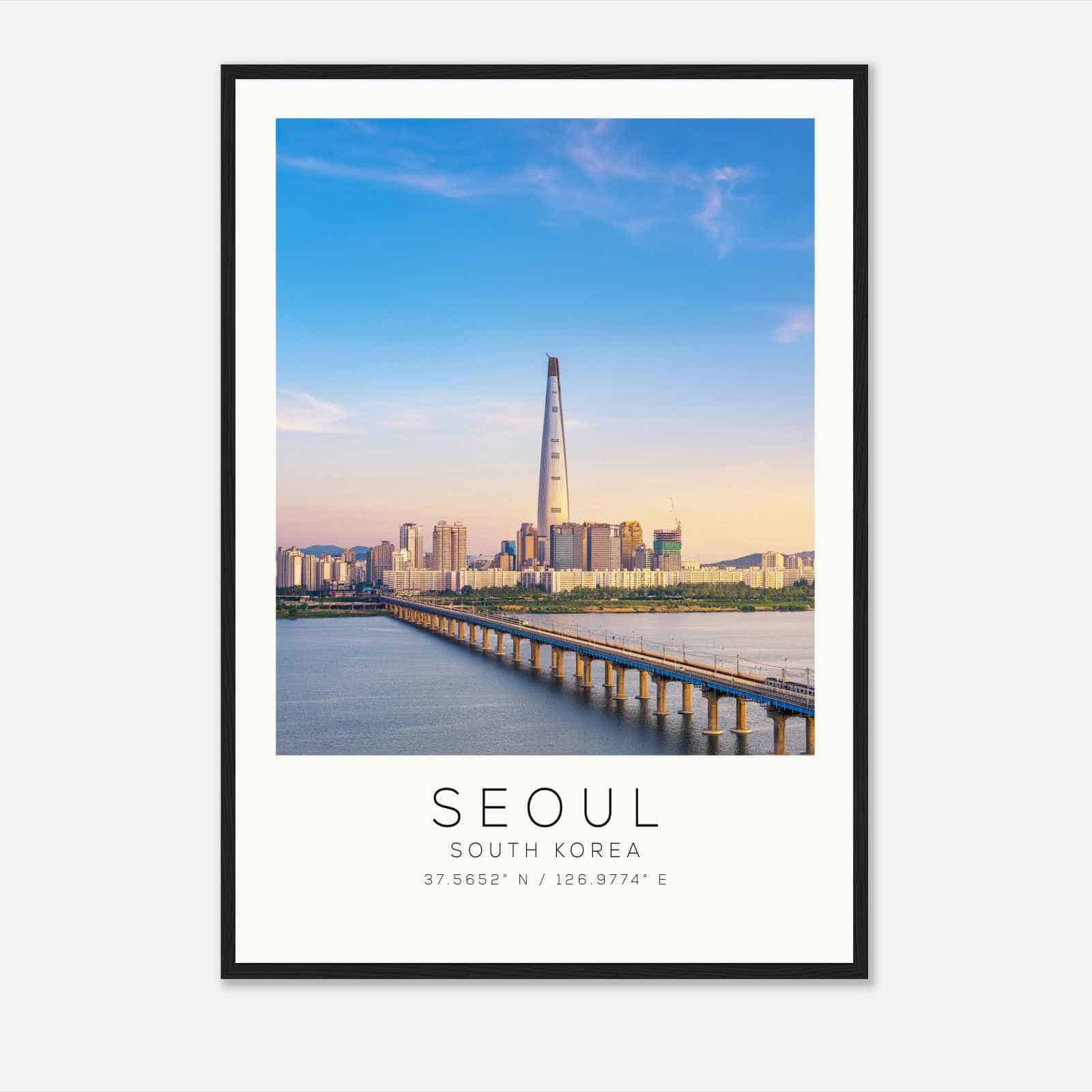 Seoul South Korea Travel Photo Poster, Seoul Travel Print, Minimalist Travel Poster Print DS2