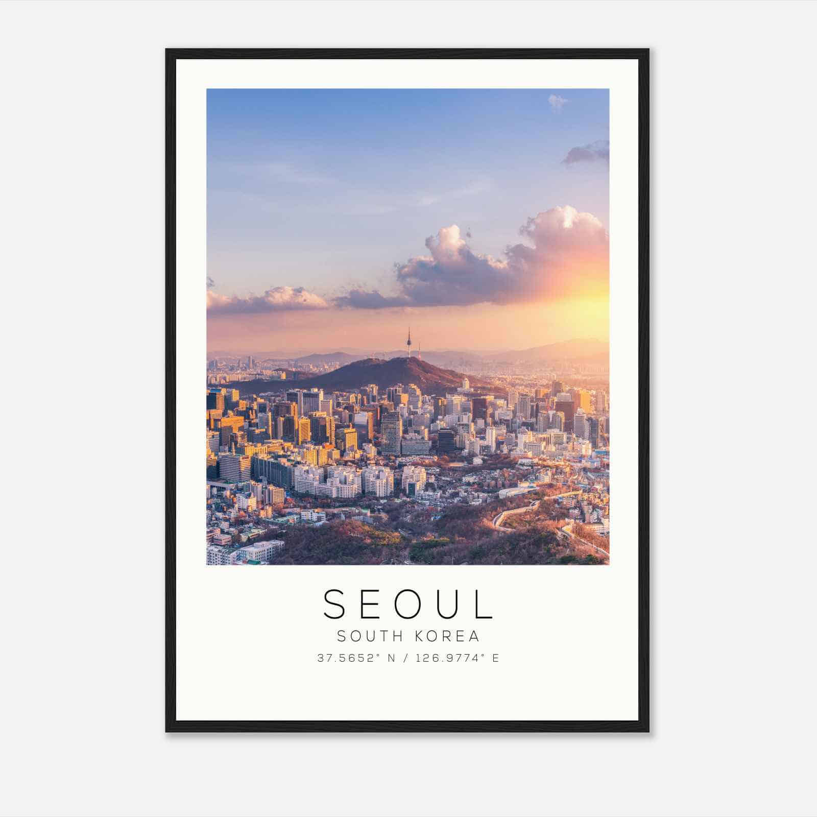 Seoul South Korea Travel Photo Poster, Seoul Travel Print, Minimalist Travel Poster Print