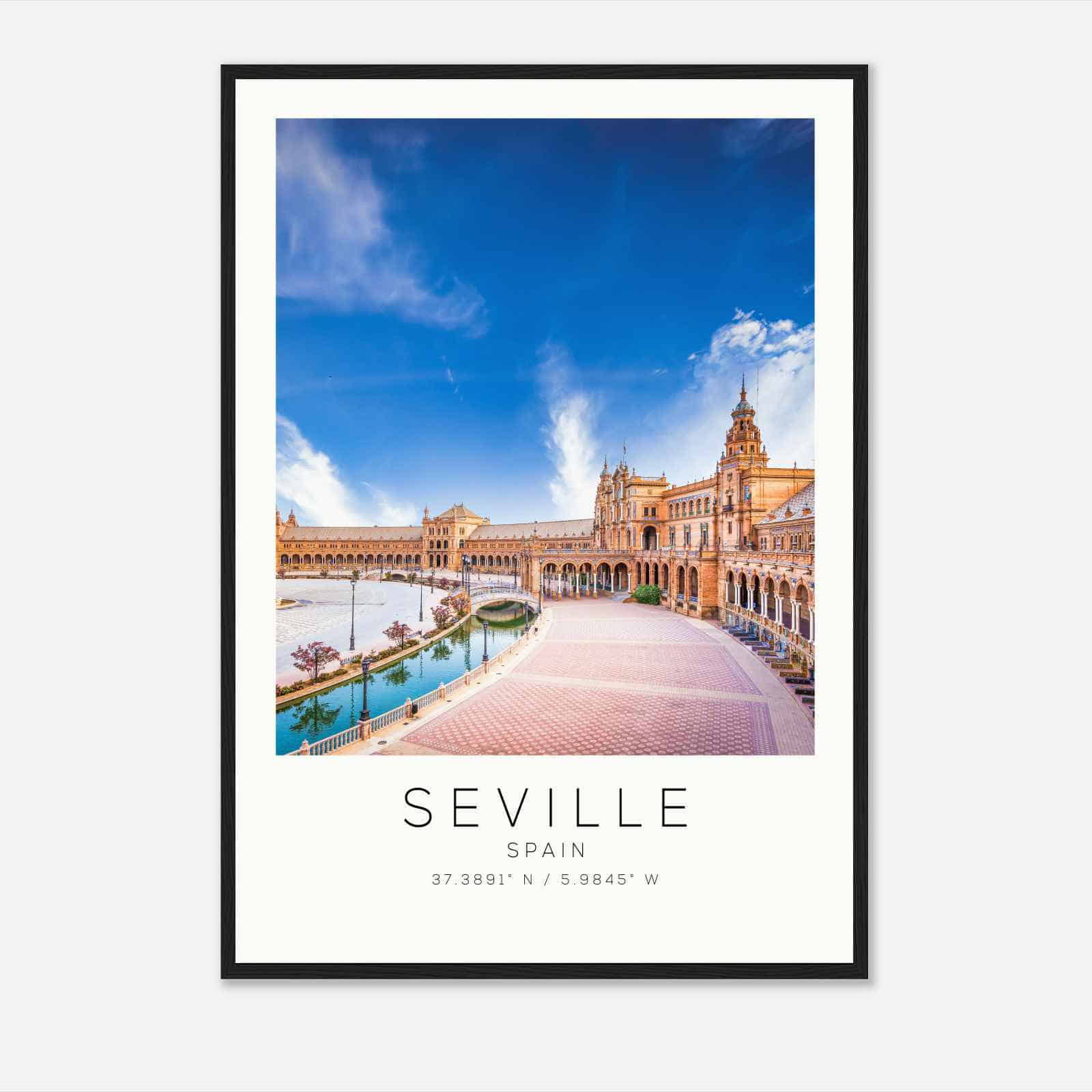 Seville Spain Travel Photo Poster, Seville Travel Print, Minimalist Travel Poster Print DS2