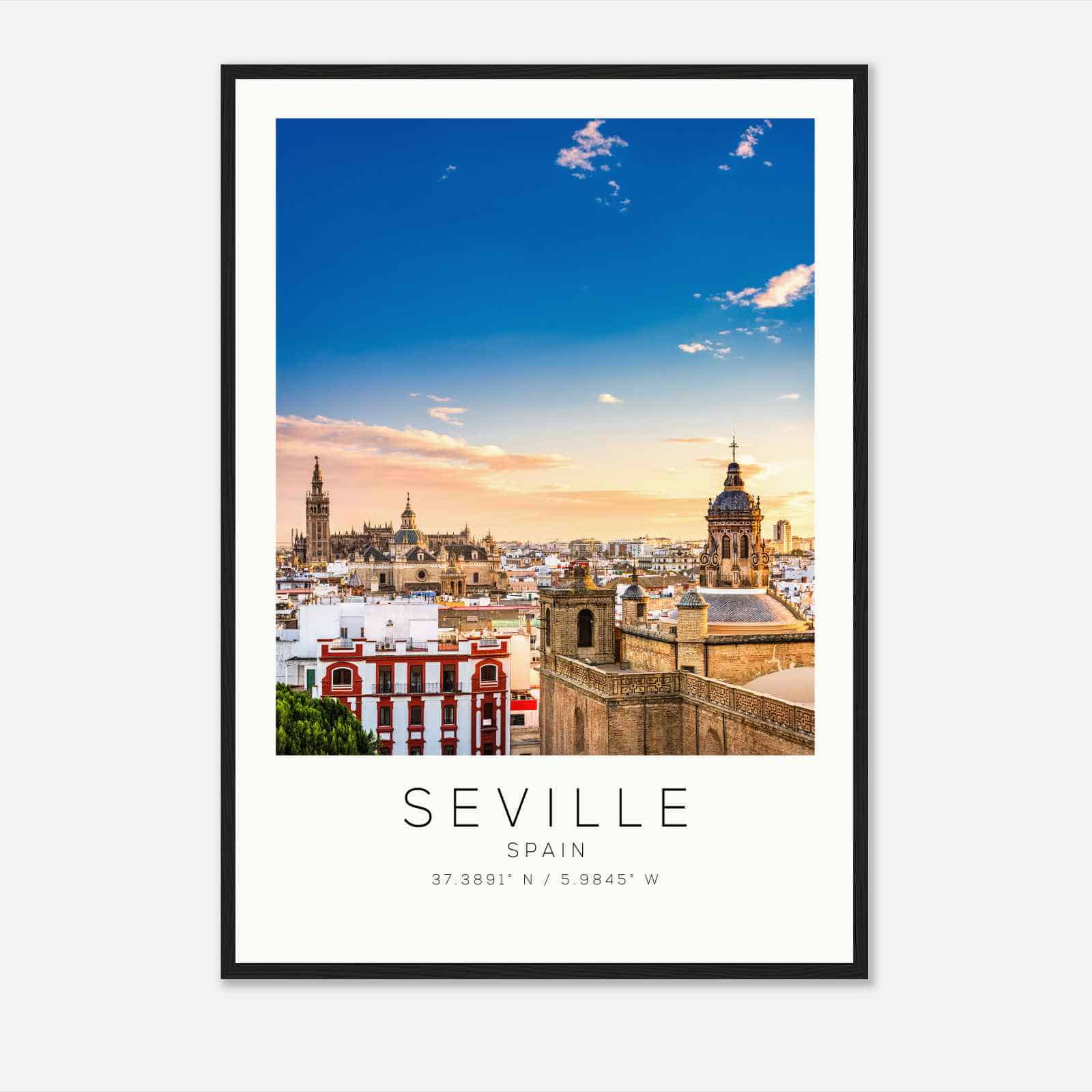 Seville Spain Travel Photo Poster, Seville Travel Print, Minimalist Travel Poster Print
