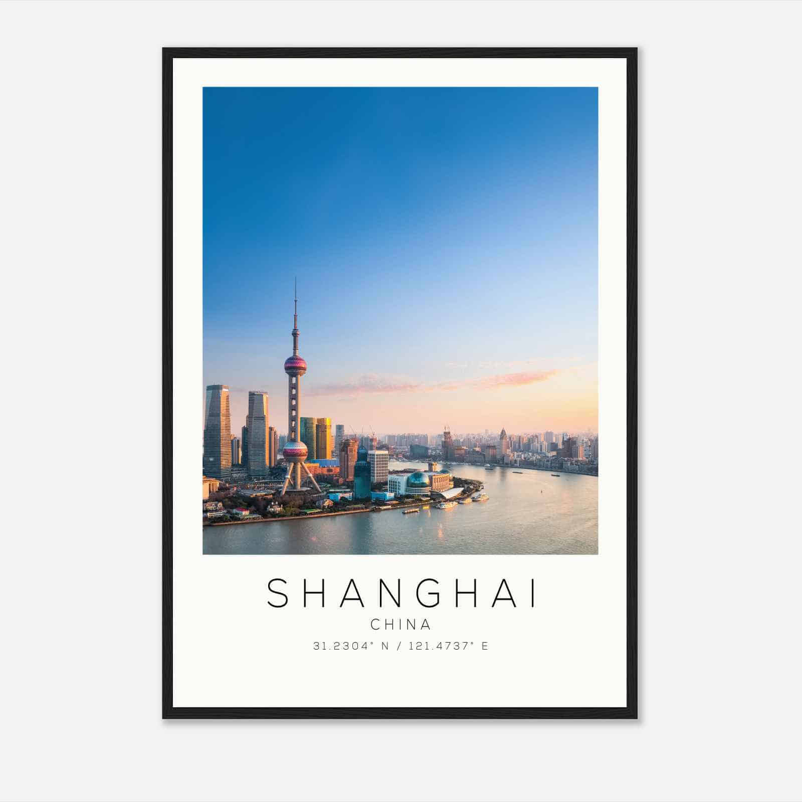 Shanghai China Travel Photo Poster, Shanghai Travel Print, Minimalist Travel Poster Print