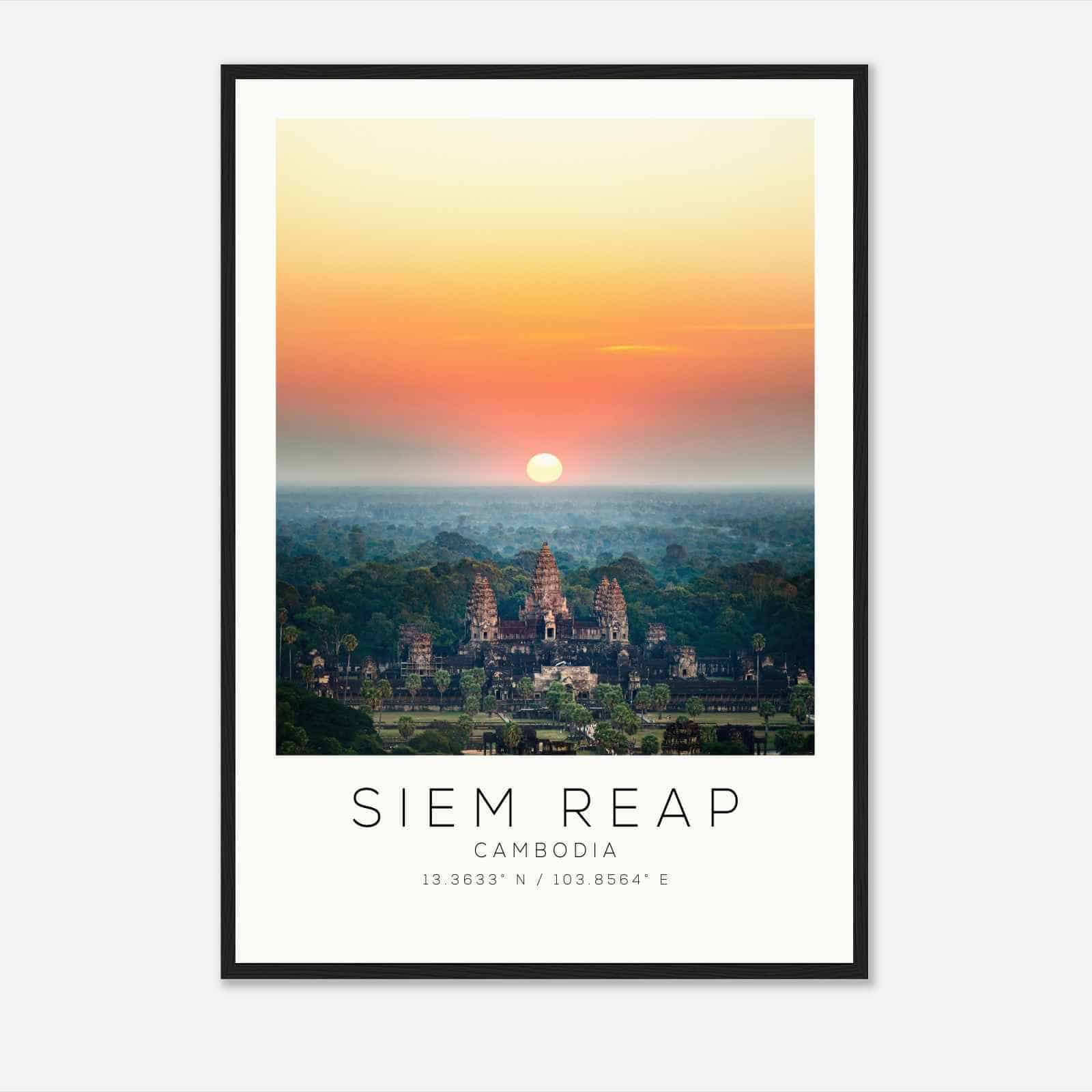 Siem Reap Cambodia Travel Photo Poster, Siem Reap Travel Print, Minimalist Travel Poster Print
