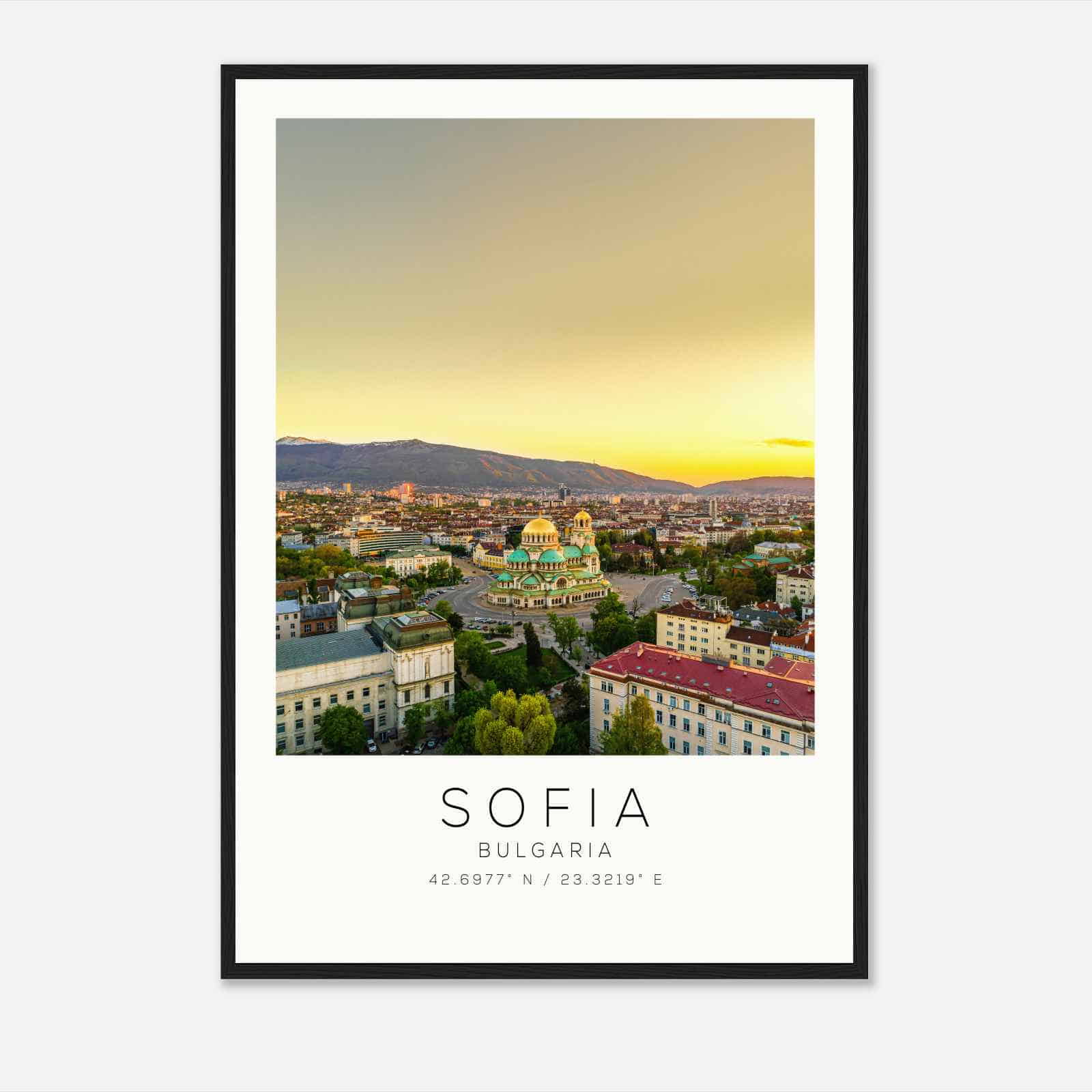 Sofia Bulgaria Travel Photo Poster, Sofia Travel Print, Minimalist Travel Poster Print