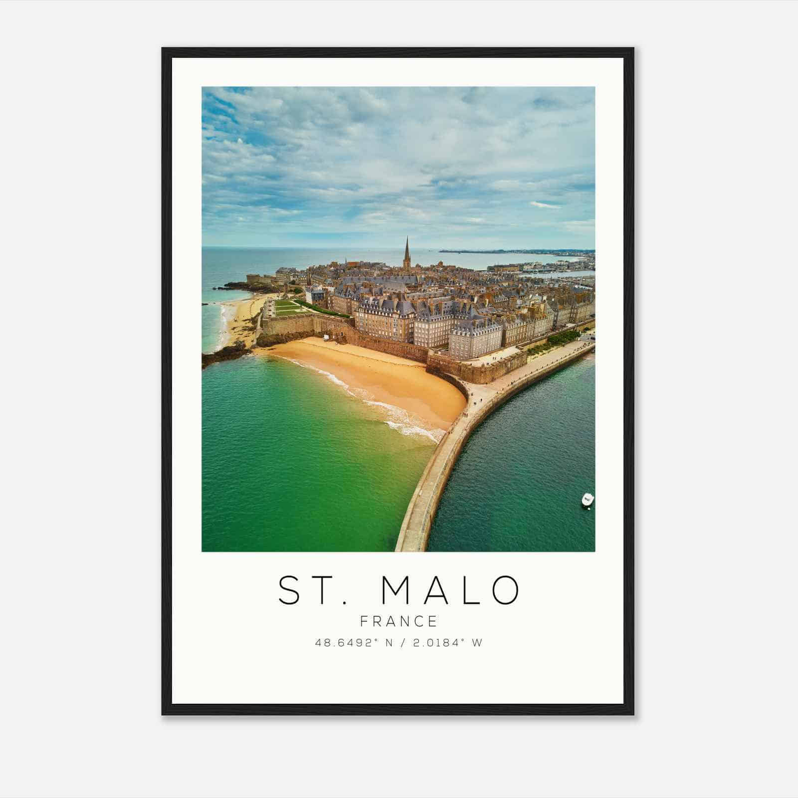 St. Malo France Travel Photo Poster, St. Malo Travel Print, Minimalist Travel Poster Print