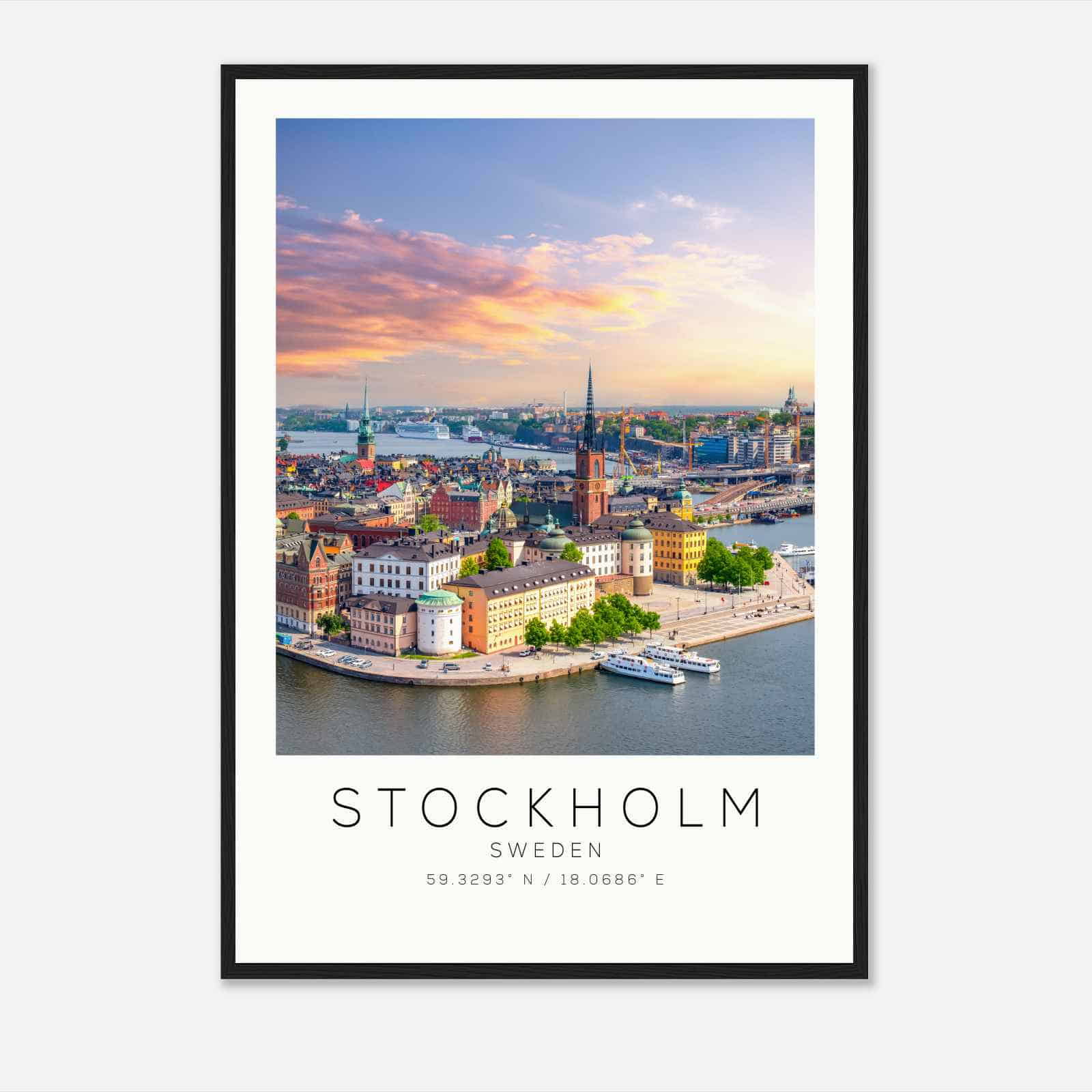 Stockholm Sweden Travel Photo Poster, Stockholm Travel Print, Minimalist Travel Poster Print