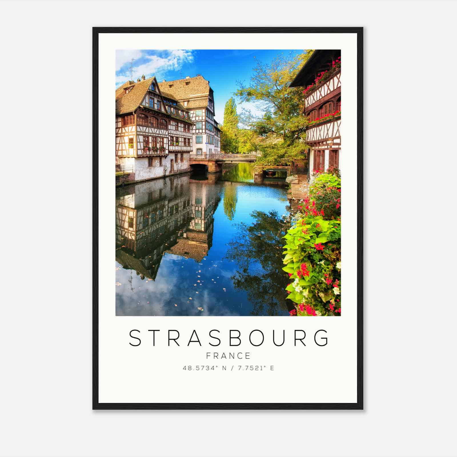 Strasbourg France Travel Photo Poster, Strasbourg Travel Print, Minimalist Travel Poster Print