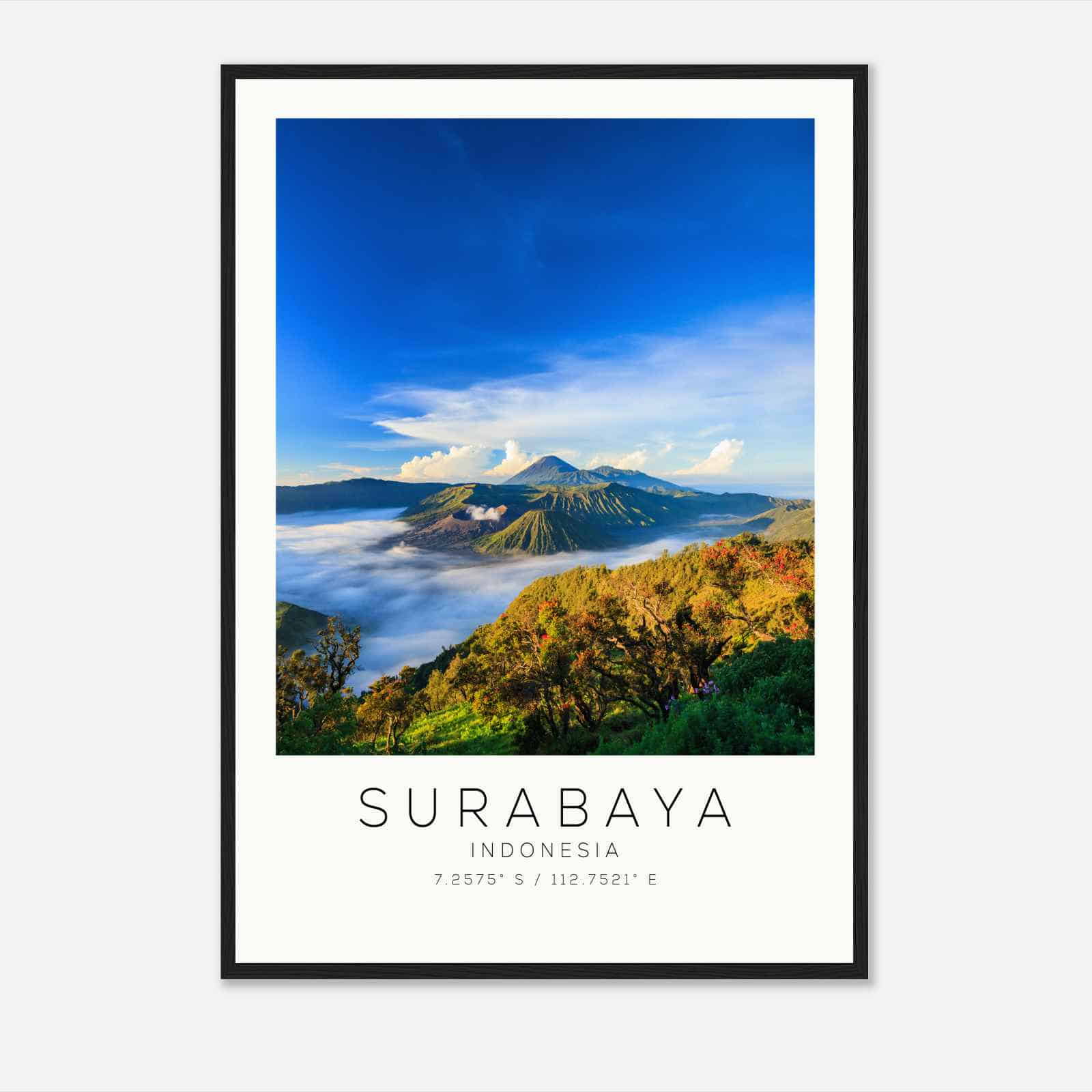 Surabaya Indonesia Travel Photo Poster, Surabaya Travel Print, Minimalist Travel Poster Print