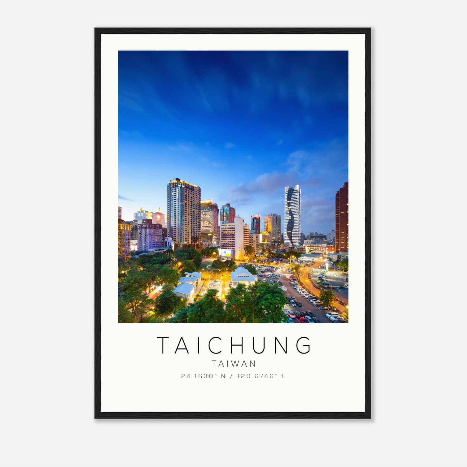 Taichung Taiwan Travel Photo Poster, Taichung Travel Print, Minimalist Travel Poster Print